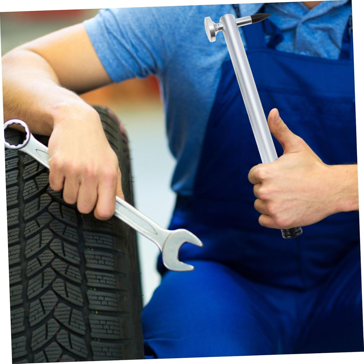 EXAOMBLE Car Percussion Repair Hammer Tool Set 9 Replaceable Heads Sheet Metal Hand Tool for Auto Dent Removal Bodywork in Automotive Repair image number 3