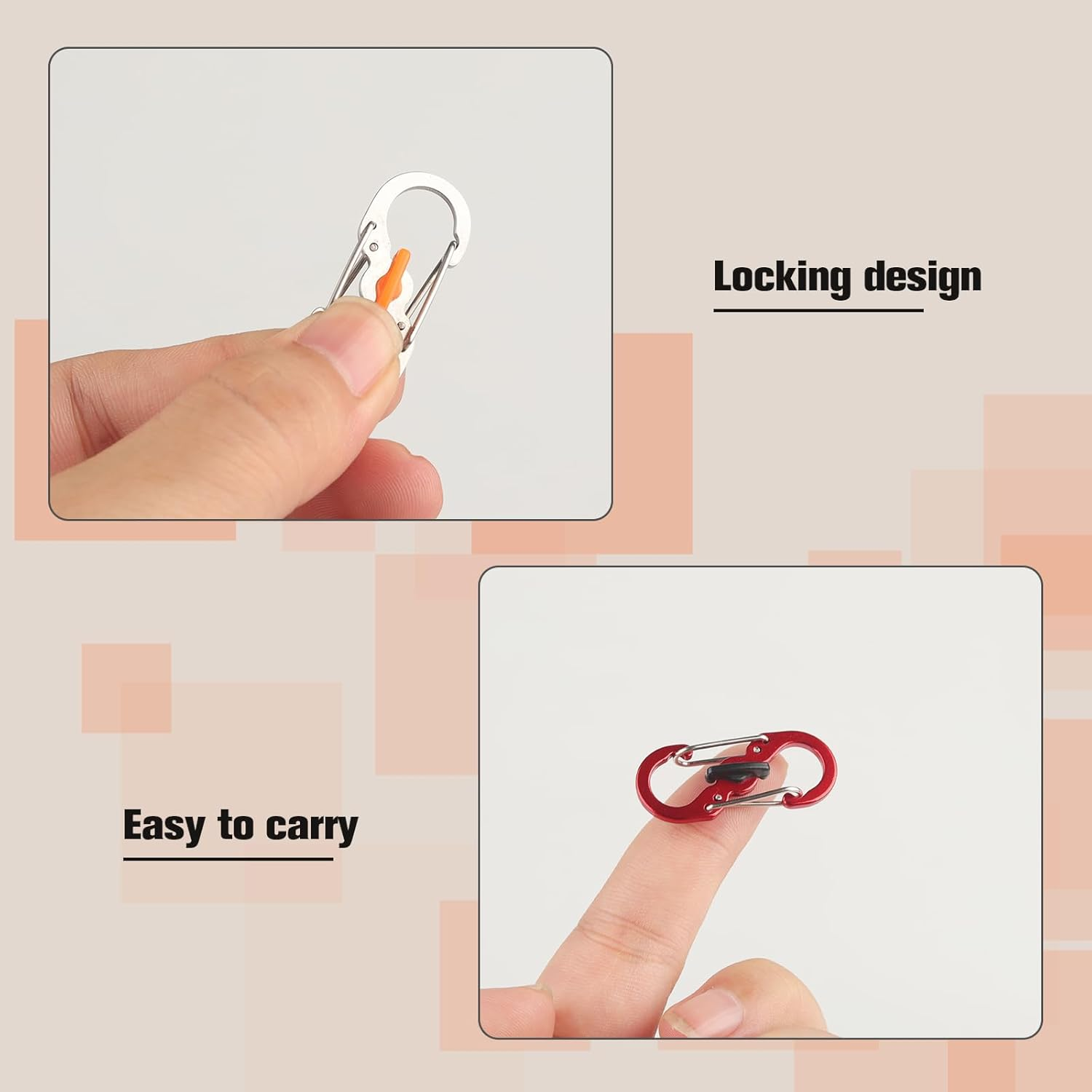 Zipper Clip Travel Security, Durable Zipper Clips anti Theft for Backpack, Built-In Lock Buckle anti Theft Clips, Quick Disconnect Bag Fasteners (6 PCS) image number 1