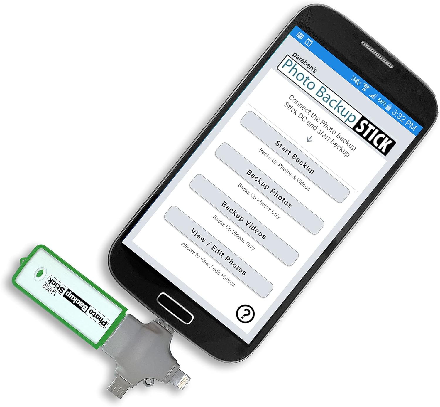 Photo Backup Stick Omega - Universal Picture & Video Back up for Phones, Tablets, Computers, and More (128GB) image number 3