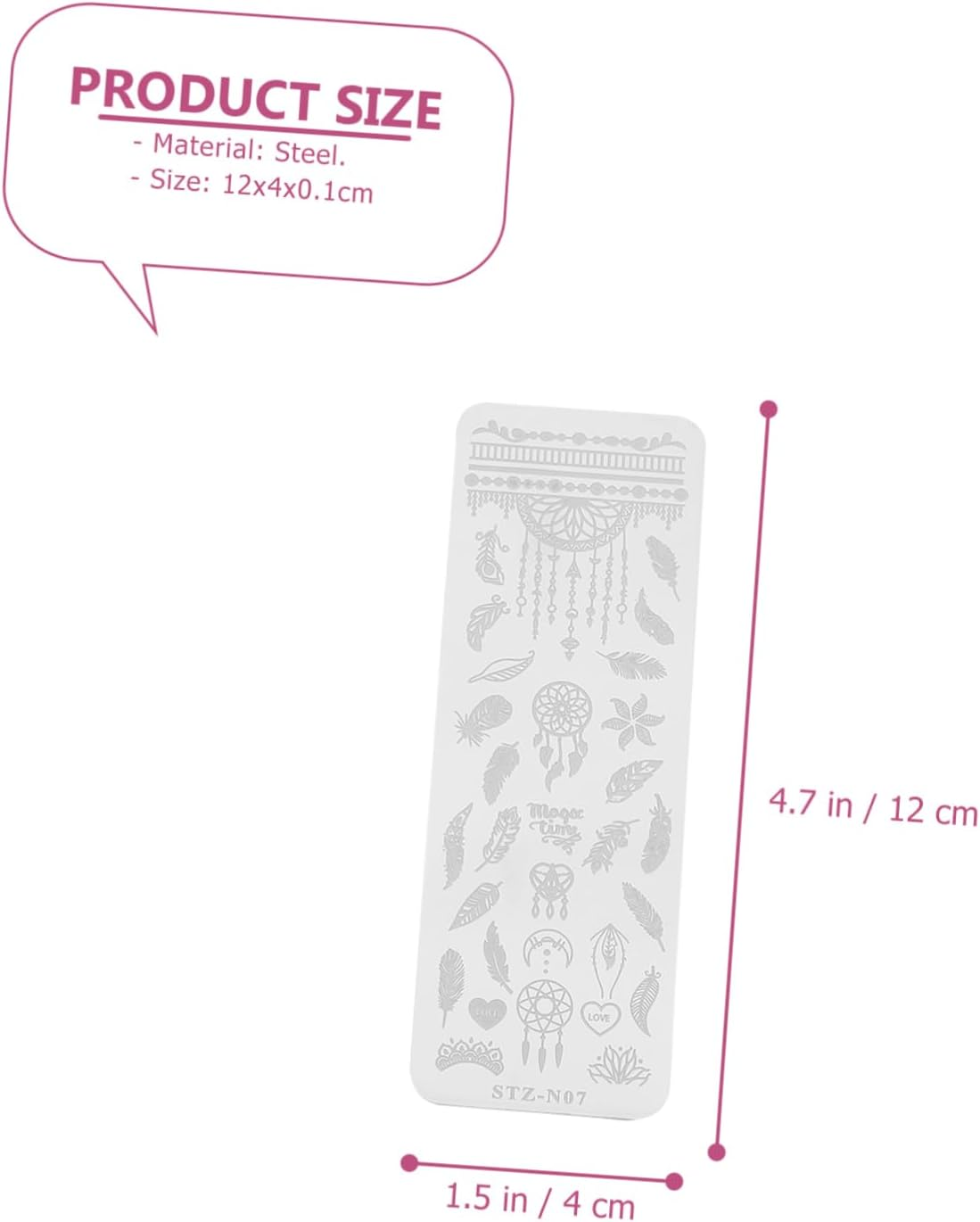 MERRYHAPY 5Pcs Nail Art Stamper Plates Nail Stamping Templates Decor Art Stencils Accessories image number 4