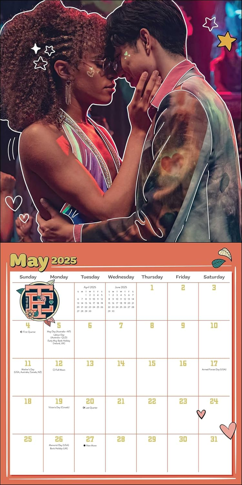 Heartstopper 16-Month 2024-2025 Wall Calendar with Bonus Poster and Love Notes image number 2