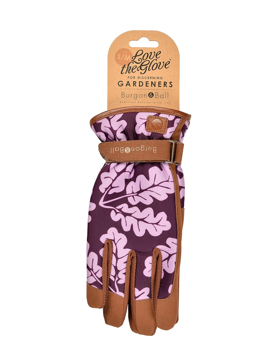 Burgon & Ball Love Oakleaf Plum S/M Gloves, Ladies, Gardening, Hands, Womens GLO/OAKPLUMSM image number 6