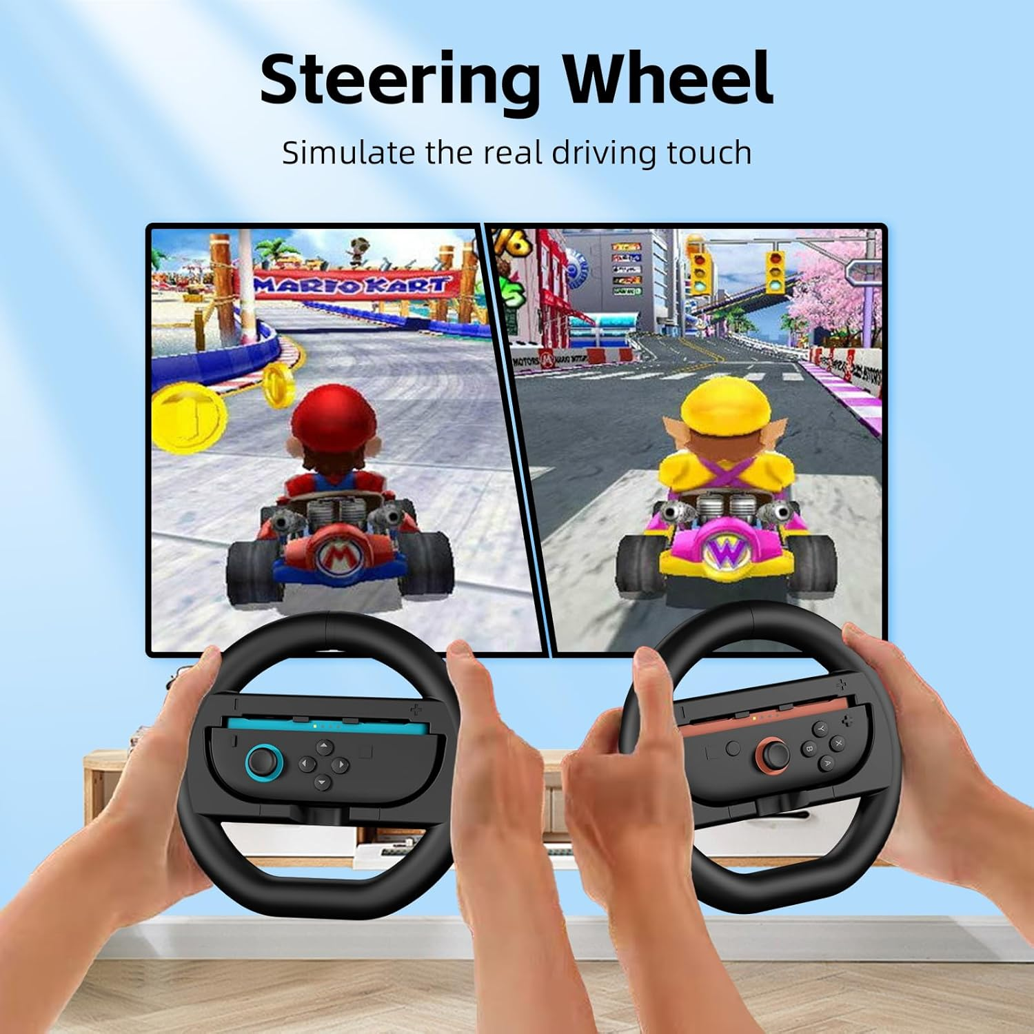 DOYO 10-In-1 Switch 2 Sports Accessories Bundle for Switch 2 Joy-Con with Tennis, Golf, Steering Wheel, Sword - Motion Control Game Kit for Switch Sports & Fitness Games image number 5