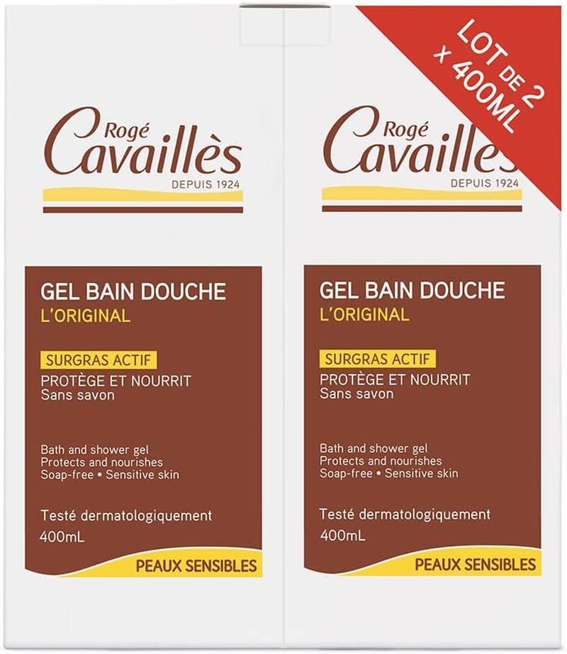 Roge Cavailles Surgras Sensitive Skins Bath and Shower Gel 2 X 400Ml