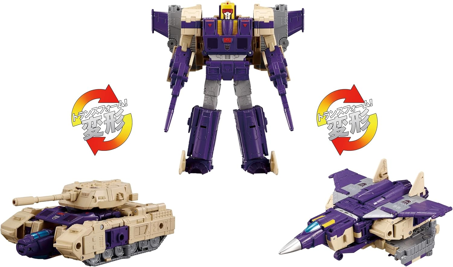 Transformers Takara Tomy Dramatic Capture Series Triple Takeover with Starscream, Astrotrain, and Blitzwing Adult Collectible Action Figure Set, 15+ image number 6
