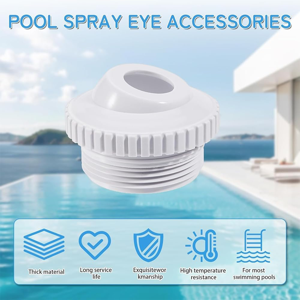 4Pcs Swimming Pool Power Nozzle SP1419D,3/4" Adjustable Opening Rotating Eyeball and 1-1/2 Inch MIP Thread, for Hayward SP1419D