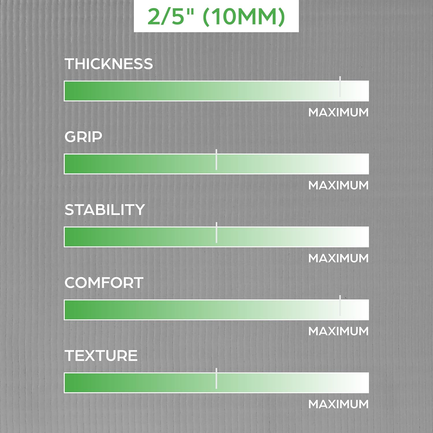 Gaiam Essentials Thick Yoga Mat Fitness & Exercise Mat with Easy-Cinch Yoga Mat Carrier Strap, 72"L X 24"W X 2/5 Inch Thick - Black image number 4