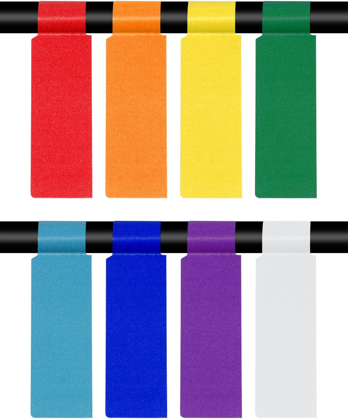 Mini Skater 240 Labels 8 Sheet Colorful Waterproof Cord Labels Tags Write on Stickers Tear Resistant Flexible Works Cord Identification Labels for Laser Printer (8 Sheet (240 Labels)) image number 2