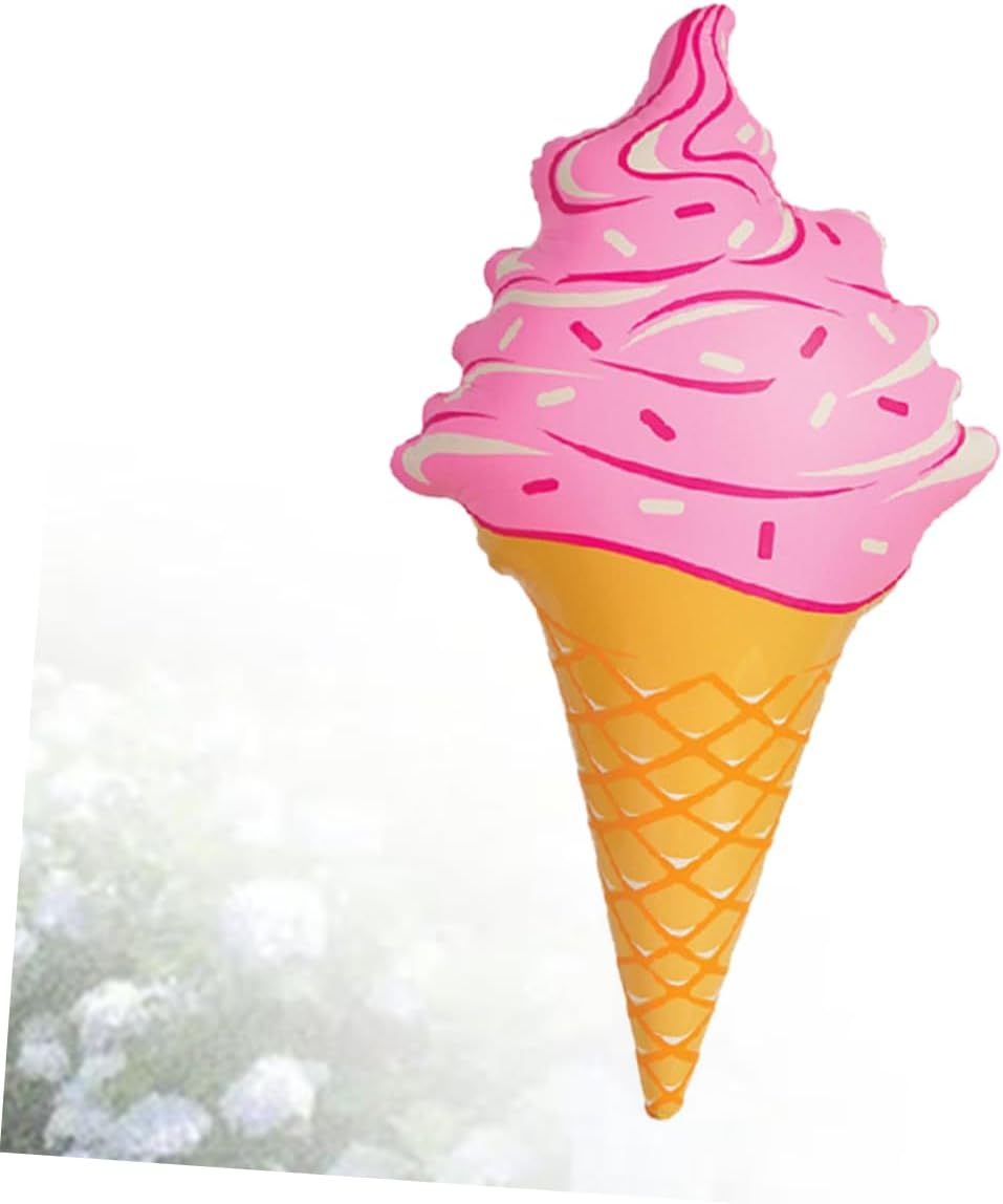 Inflatable Ice Cream Pool Float Swimming Toy for Girls Women PVC Pink Water Play Summer Beach Inflatable Pool Toy image number 1