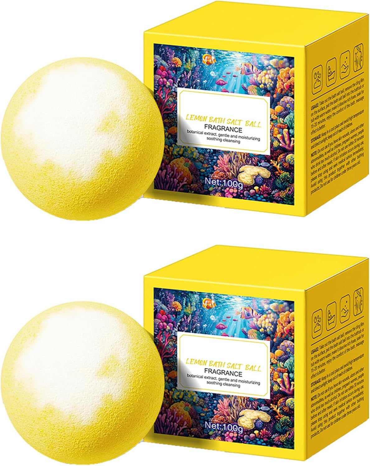 Loodgao Fruity Scented Bath Bombs Gift Set (2-Pack), Moisturizing Fizzies for Women, Men - Bubble Bath & Spa Essential Lavender One Size