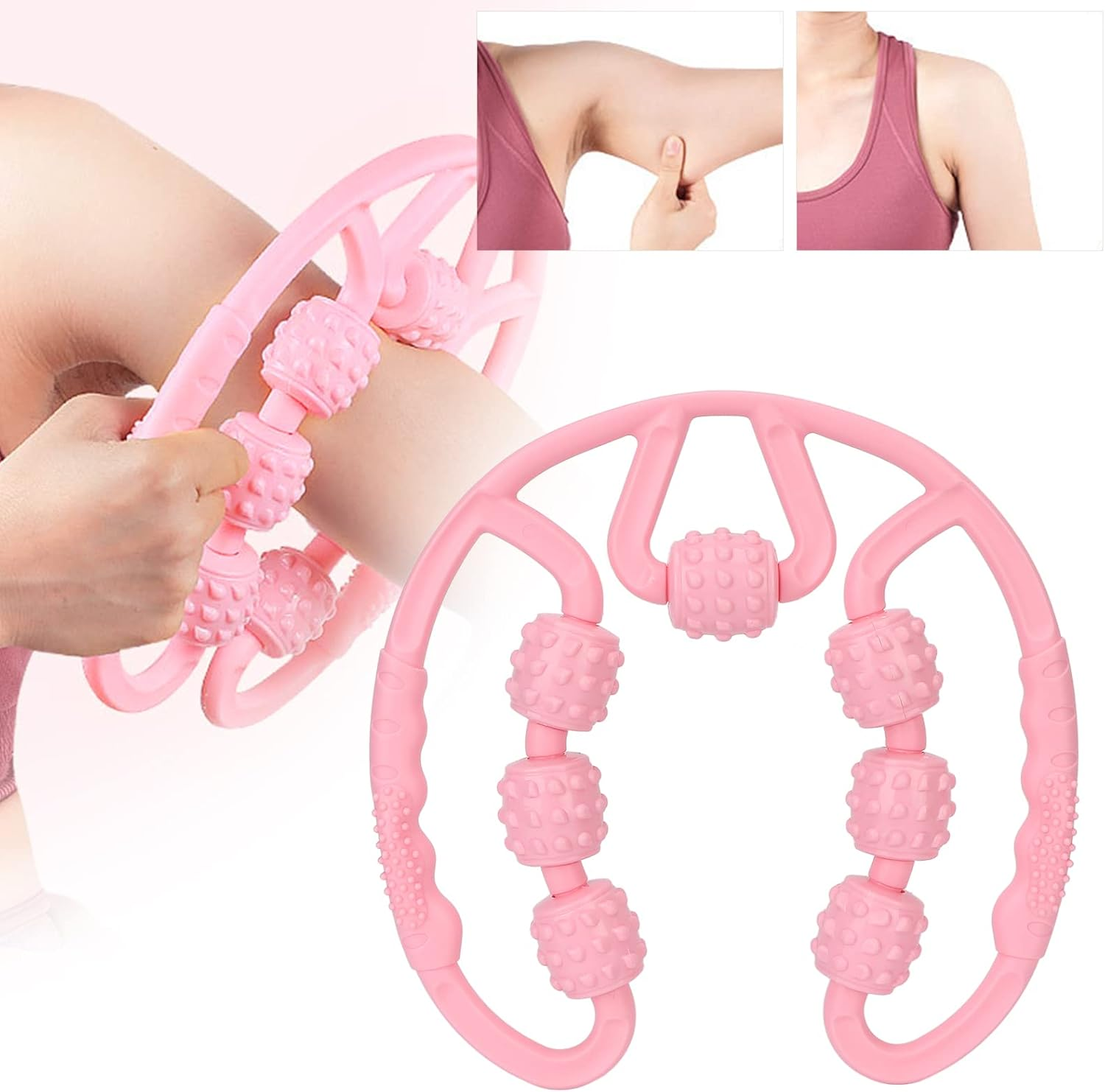 Leg Massage Roller, Calf Muscle Roller 7 Wheels Elastic PP for Home Use for Thigh