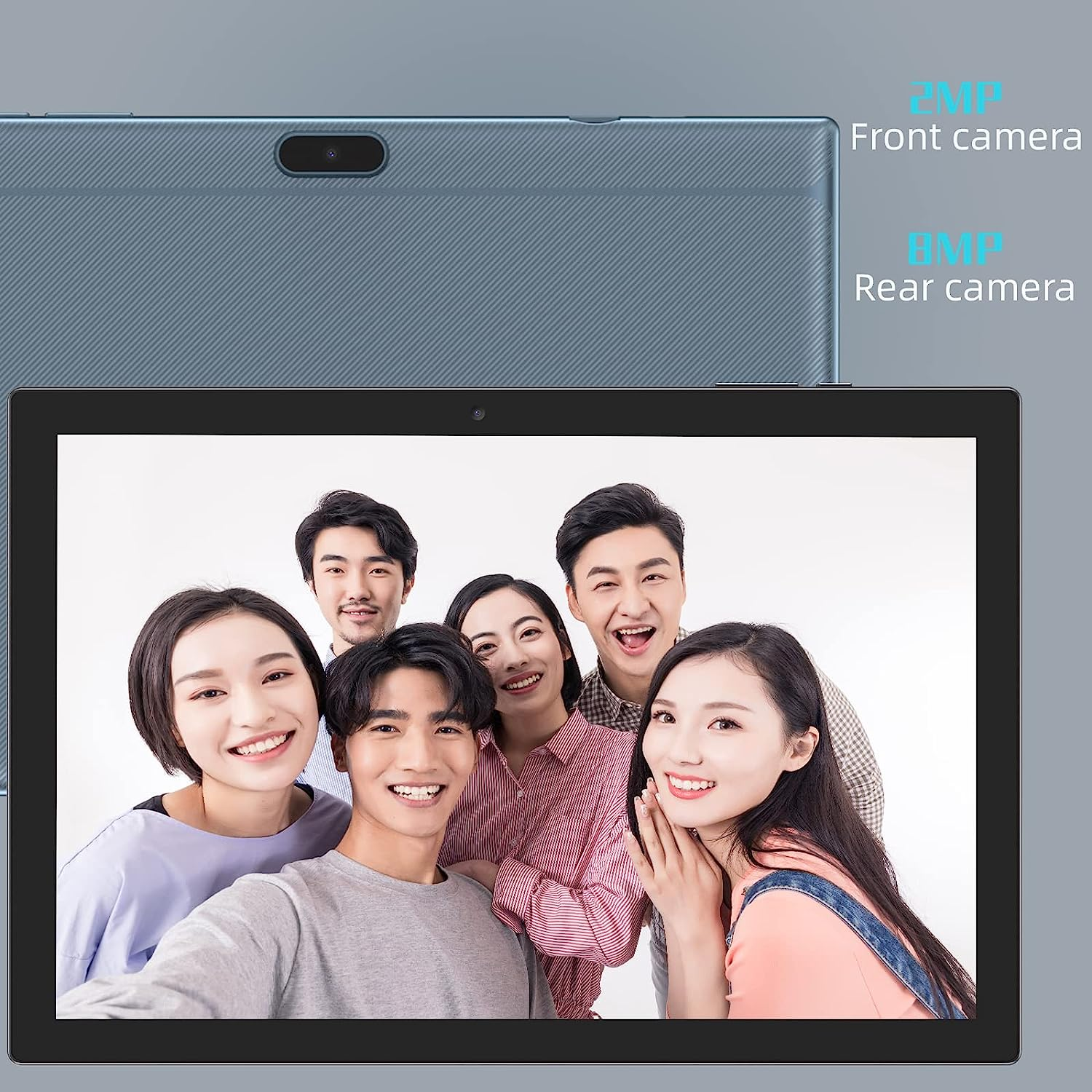 Android Tablet 10 Inch Tablet, 64GB Storage Tablets, Android 14 Tablet, 1024GB Expand, 8MP Camera, Quad-Core Processor 8GB RAM Wifi 6000MAH Battery 10.1'' IPS HD Touch Screen Google Tableta (Blue) - Pink image number 3