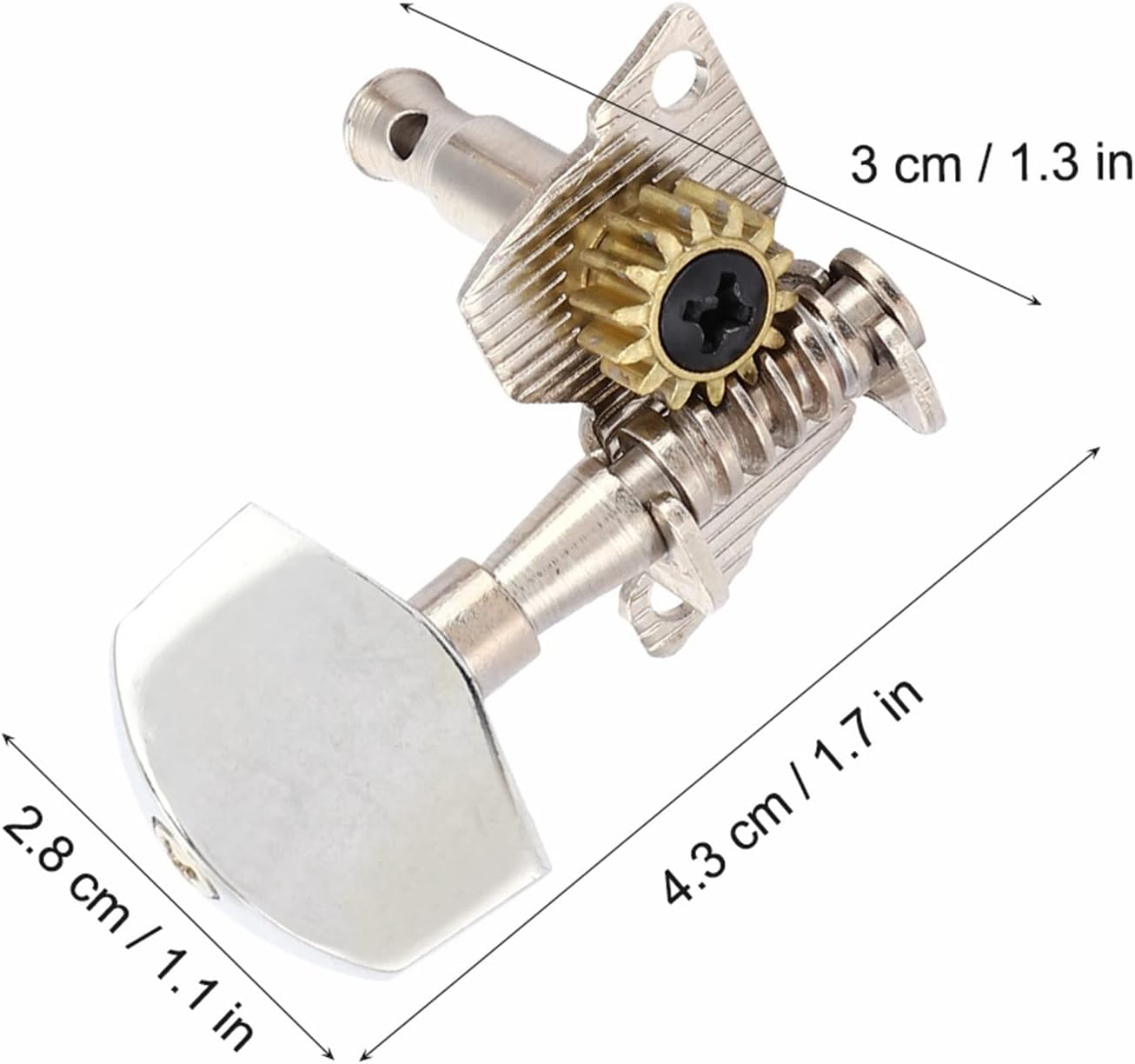 Classical Style Ukulele Tuning Pegs Machine Heads Ukulele DIY Parts Strong 14 Copper Alloy Gears for DIY Ukulele Maintenance image number 3