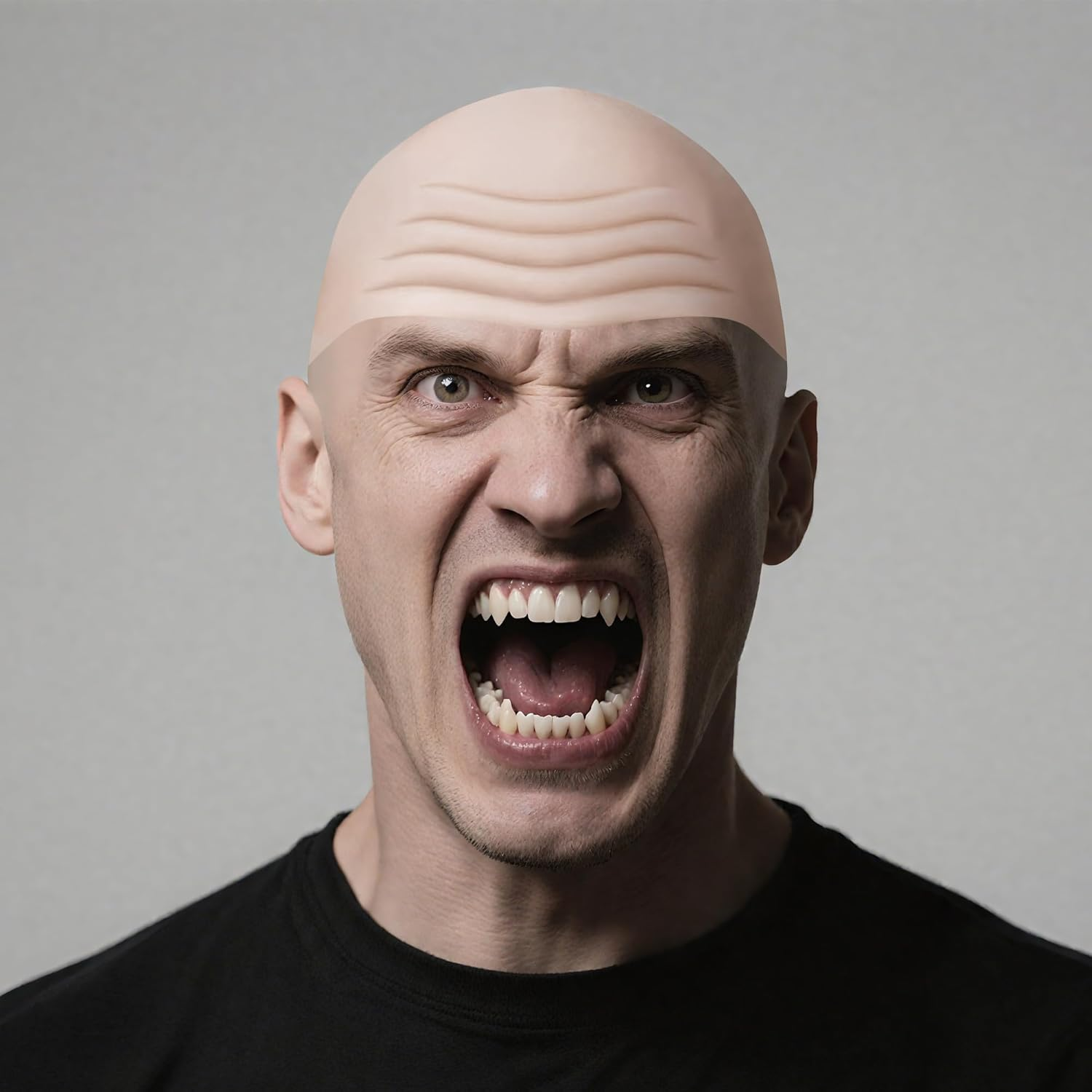 Halloween Bald Cap Bald Head Wig Caps for Adults Cosplay Party Supplies image number 1