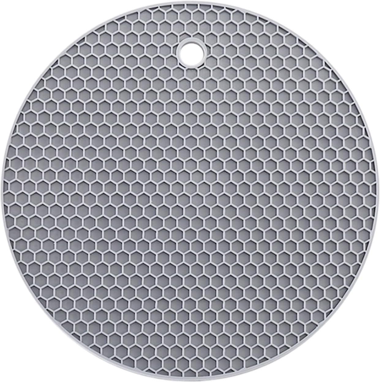 Premium Silicone Trivet Mat Set for Hot Pots & Pans &ndash; Black 4-Pack, Extra Thick 0.8Cm (18Cm Round), Heat Resistant Countertop & Table Protector, Multipurpose Non-Slip Hot Pads (Grey) image number 2