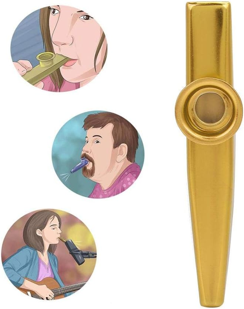 Metal Alloy Aluminum Alloy Mini Portable Ukulele Guitar Partner Easy to Learn Musical Instrument for Guitar, Ukulele, Violin, Piano Keyboard(Gold) image number 3