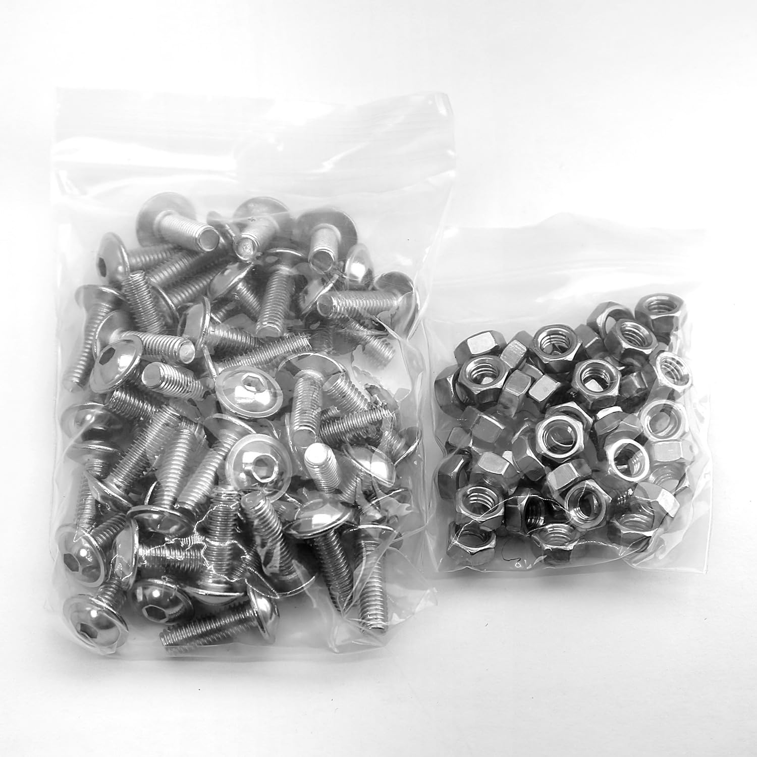 (50 Pcs) M5 X 16Mm Hex Socket Screws with Flange and Nuts Set 304 Stainless Steel Pan Head Screws image number 5