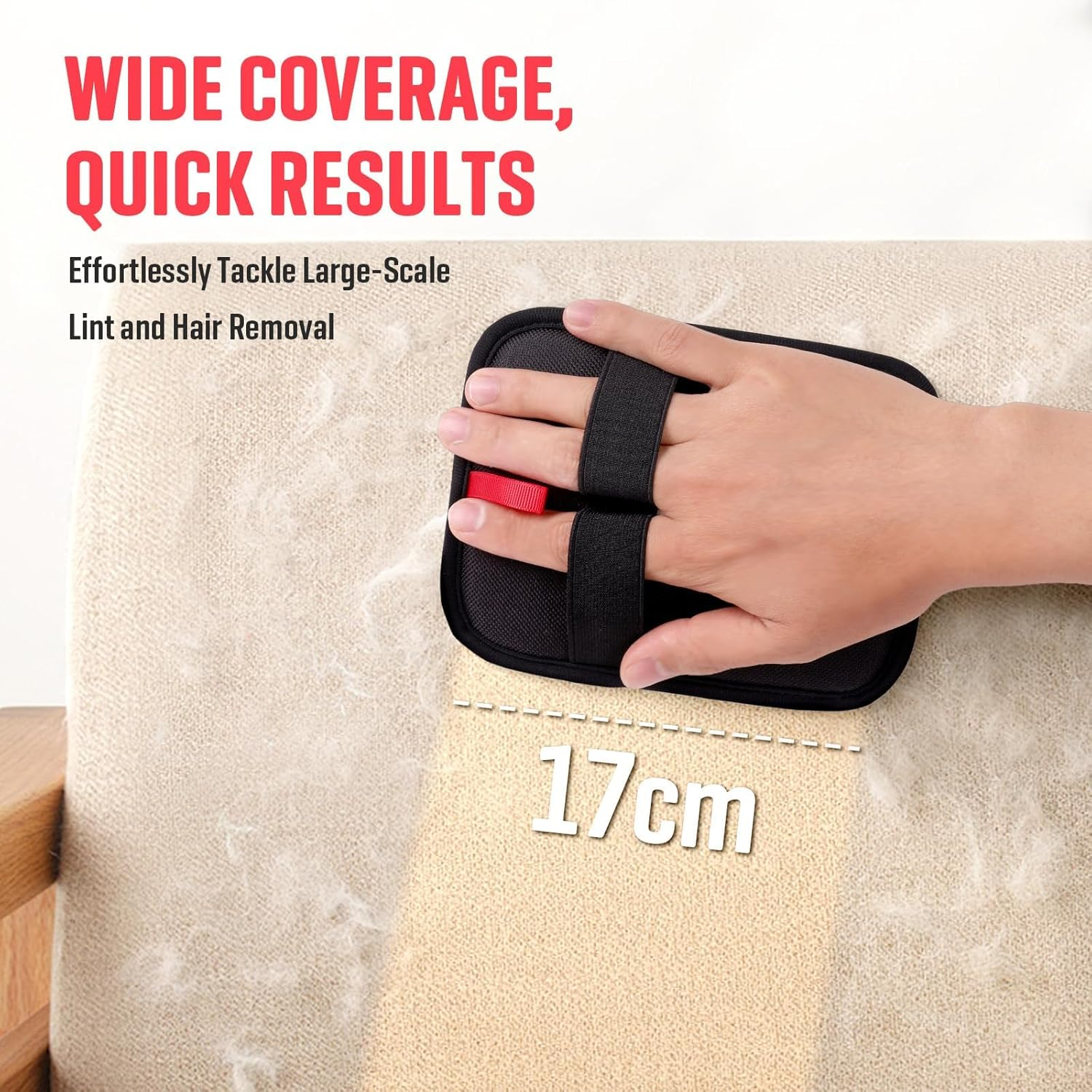 2 Pack Pet Hair Remover, Electrostatic Pet Hair Removal Gloves, Reusable Cat & Dog Hair Remover for Couch, Furniture, Carpet, Curtain, Upgraded Animal Fur Removal Tool, Cat Grooming Gloves image number 6