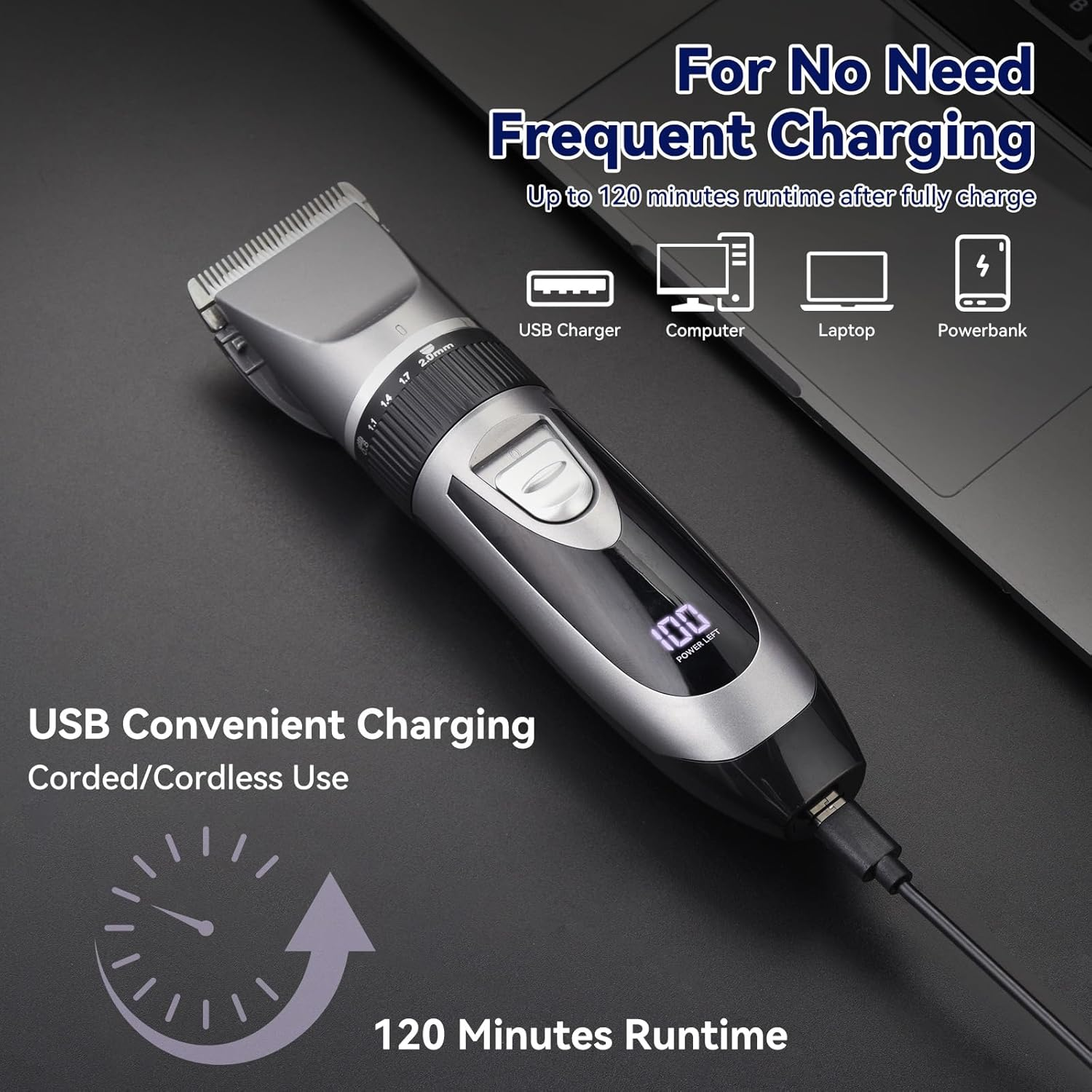 Otraki Hair Trimmer, Beard Trimmer Men'S Professional, Razor Men'S Electric Wireless Hair Trimmer Set for Men, Children image number 4