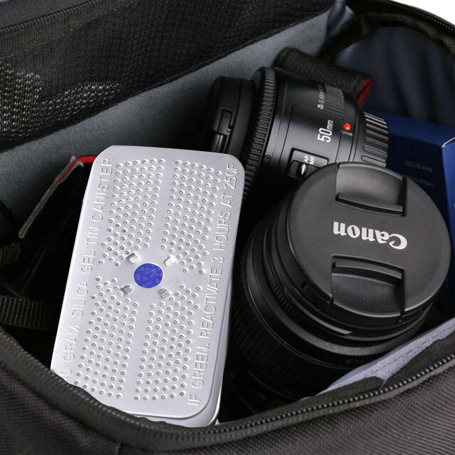 Reusable Dehumidifier, Moisture Control Packets, Dehumidifier Orange Indicating Desiccant Reusable Moisture Absorber Bag for Car Closet Cabinet Bag Storage Box Qarido image number 5