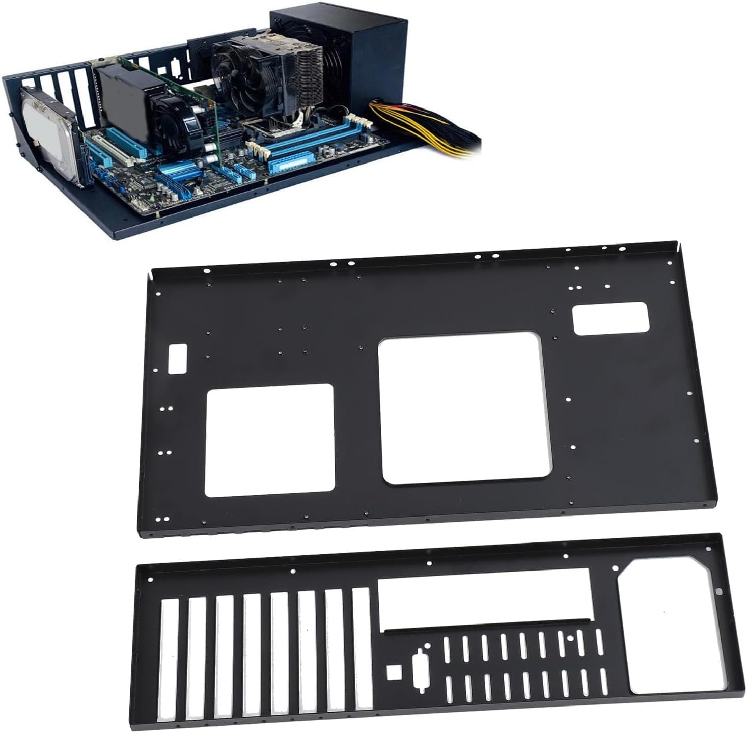 ATX M ATX ITX Motherboard Case, DIY Open Chassis Computer Cases, Support X79 X99 Dual Servers Mainboard, PC Case Mining Rig Frame Bracket, Good Heat Dissipation Effect image number 4