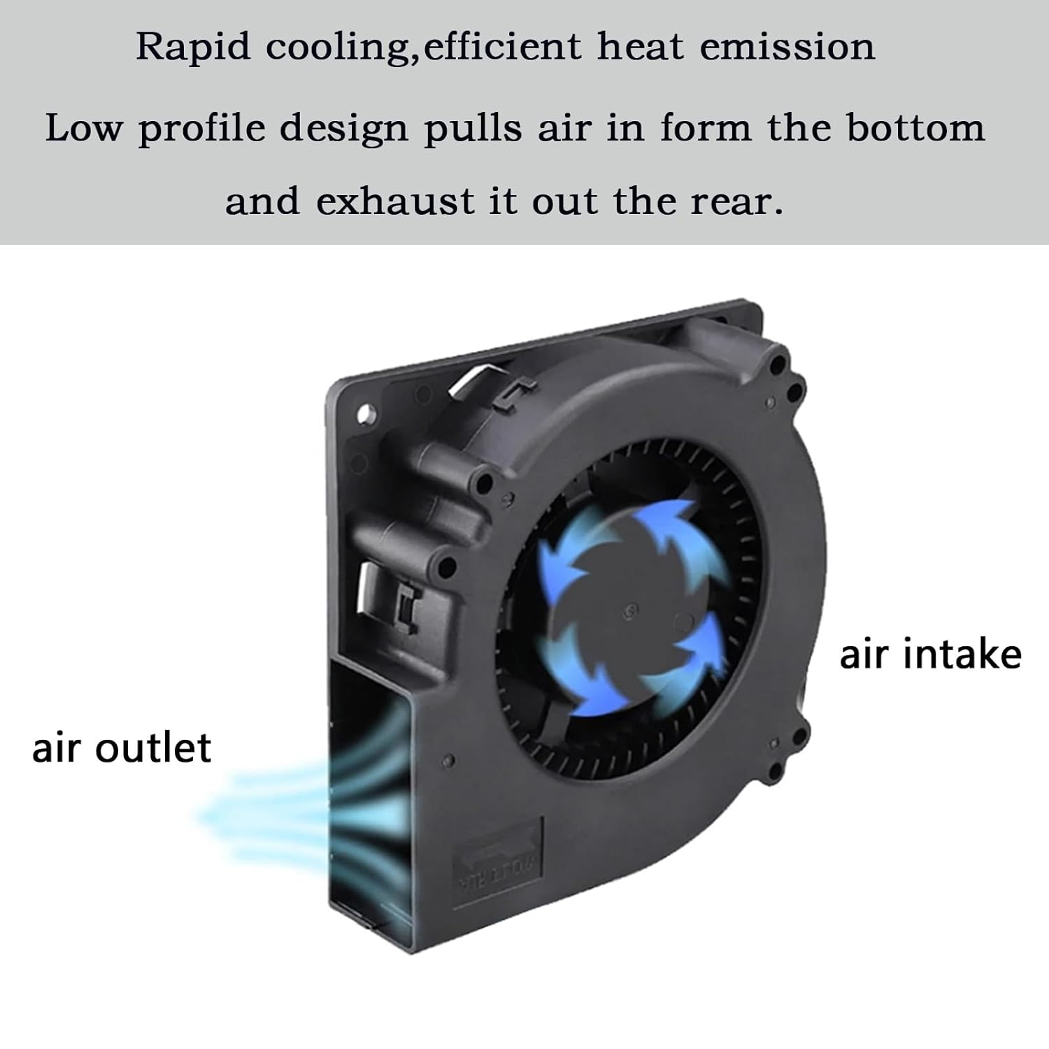 Ronyaoko 120Mm Blower Fan,120Mm X 32Mm Turbo Centrifugal Fan,With AC 100V - 240V Speed Controller 3V to 12V, DC Dual Ball High Airflow,For Receiver DVR Modem AV Cabinet Cooling Ventilation image number 3