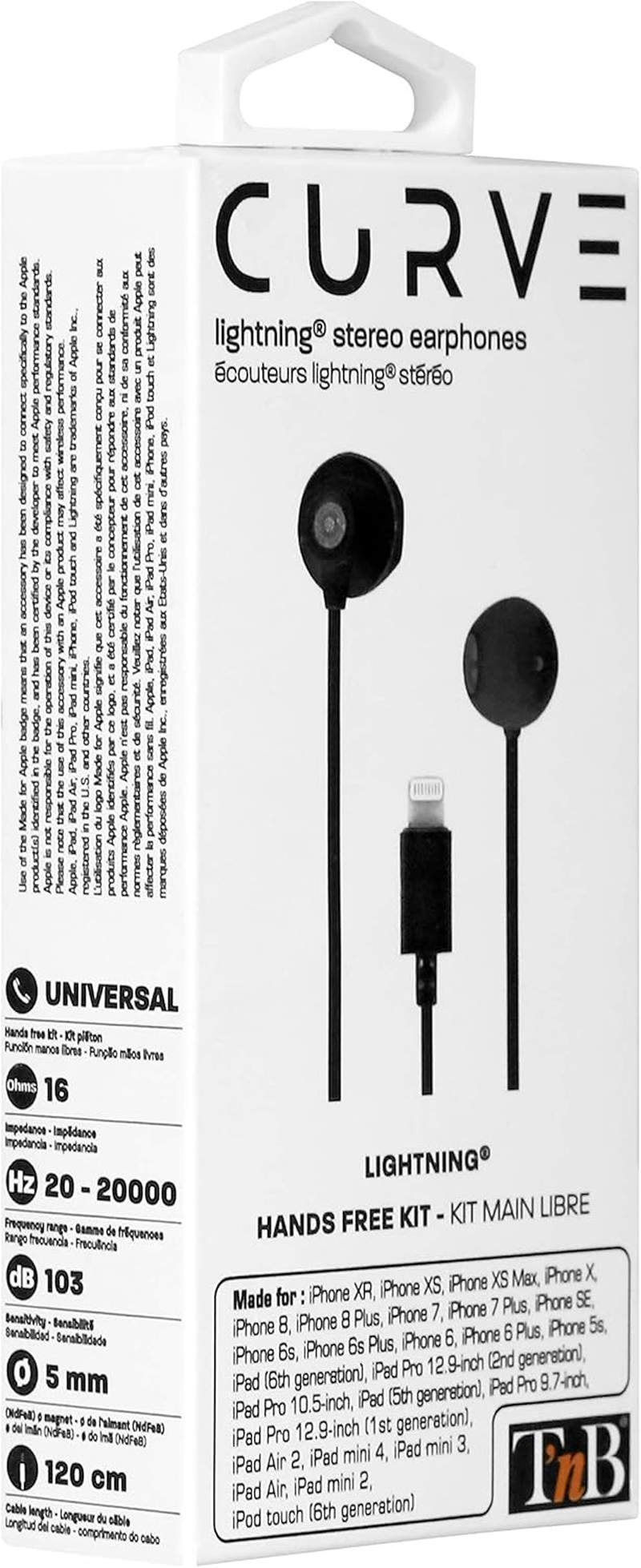 Curv Lightning In-Ear Headphones - Black image number 2