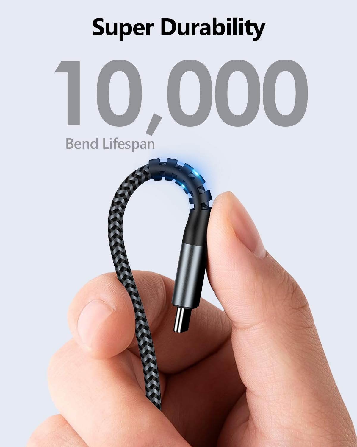 SUNGUY USB Type C to C Cable 0.5M 2-Pack, 60W Fast Charging USB C to USB C Charging Cable for Iphone 17/16/15 Series, Galaxy S24 S23, Macbook Air, Pixel 8/8 Pro and More Grey image number 2