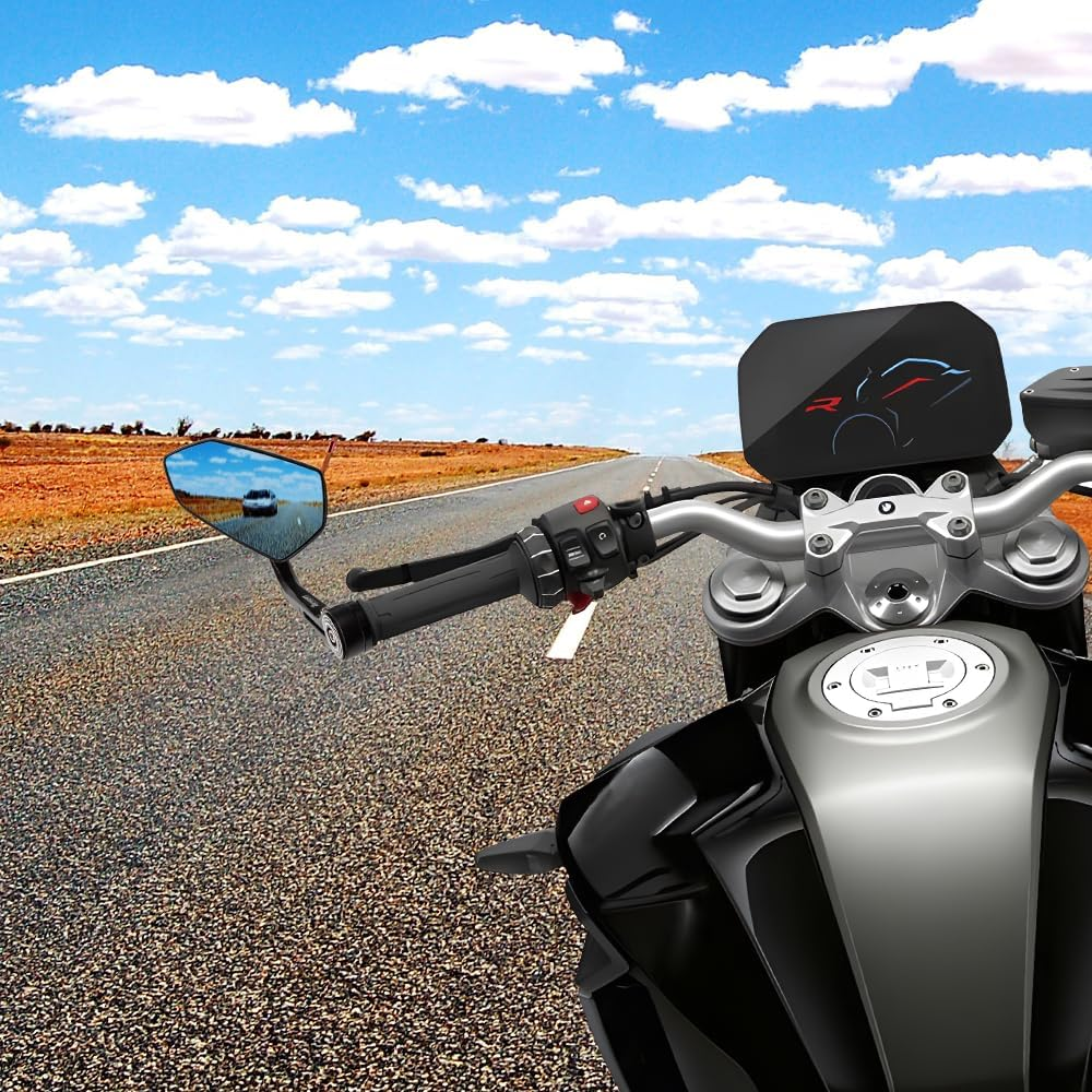 Motorcycle Mirror Motocross Part ATV Off-Road Motorbike Rearview Mirror Motorcycle Accessories Moto Mirrors (Blue) image number 3