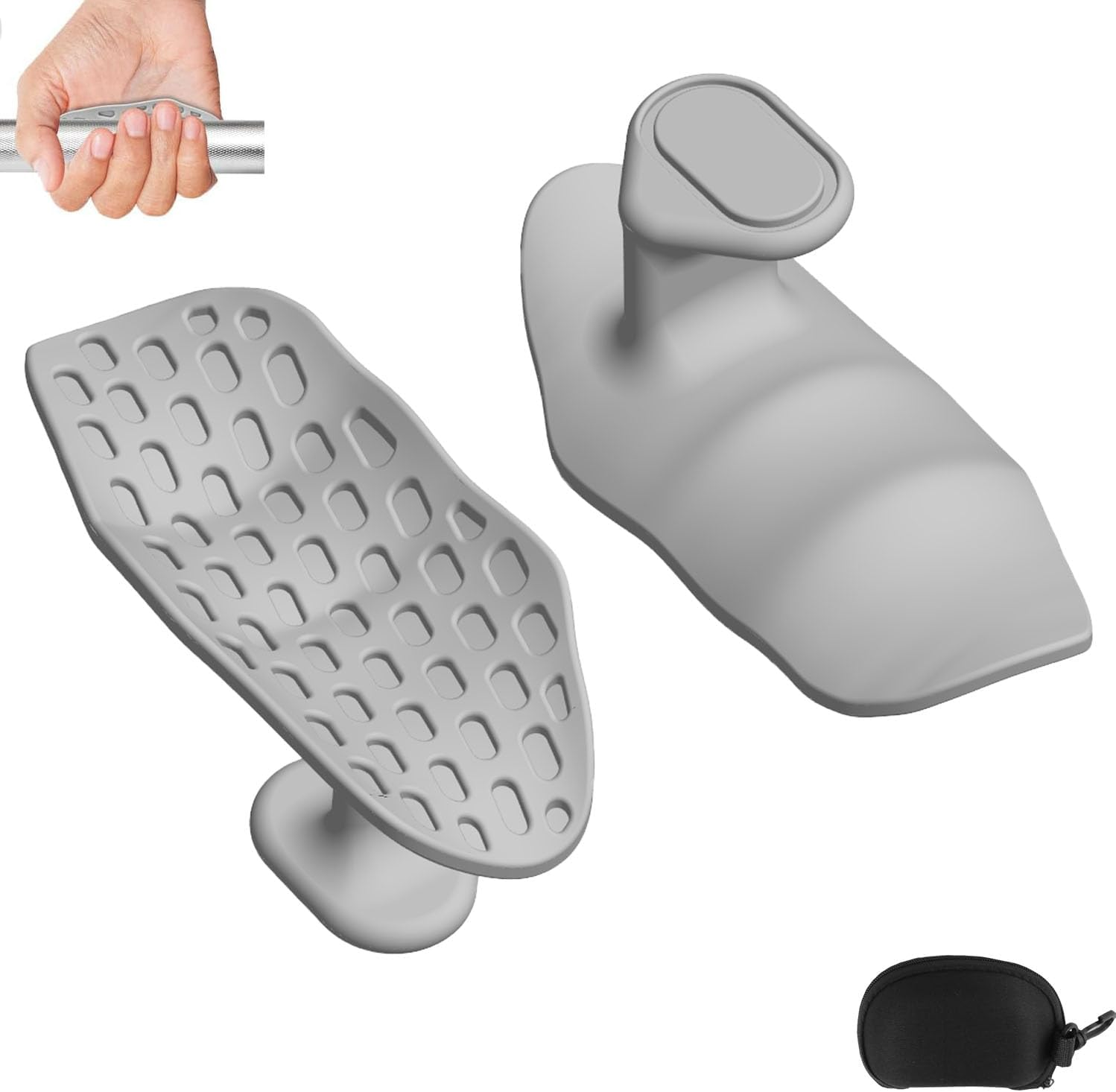 Anti-Slip Workout Grips, Ergonomic Rubber Hand Protector Gloves for Gym Training and Exercise, Weight Lifting, Dumbbell, Deadlift, Bar Pad Pull up Grippers with Storing Bag image number 5