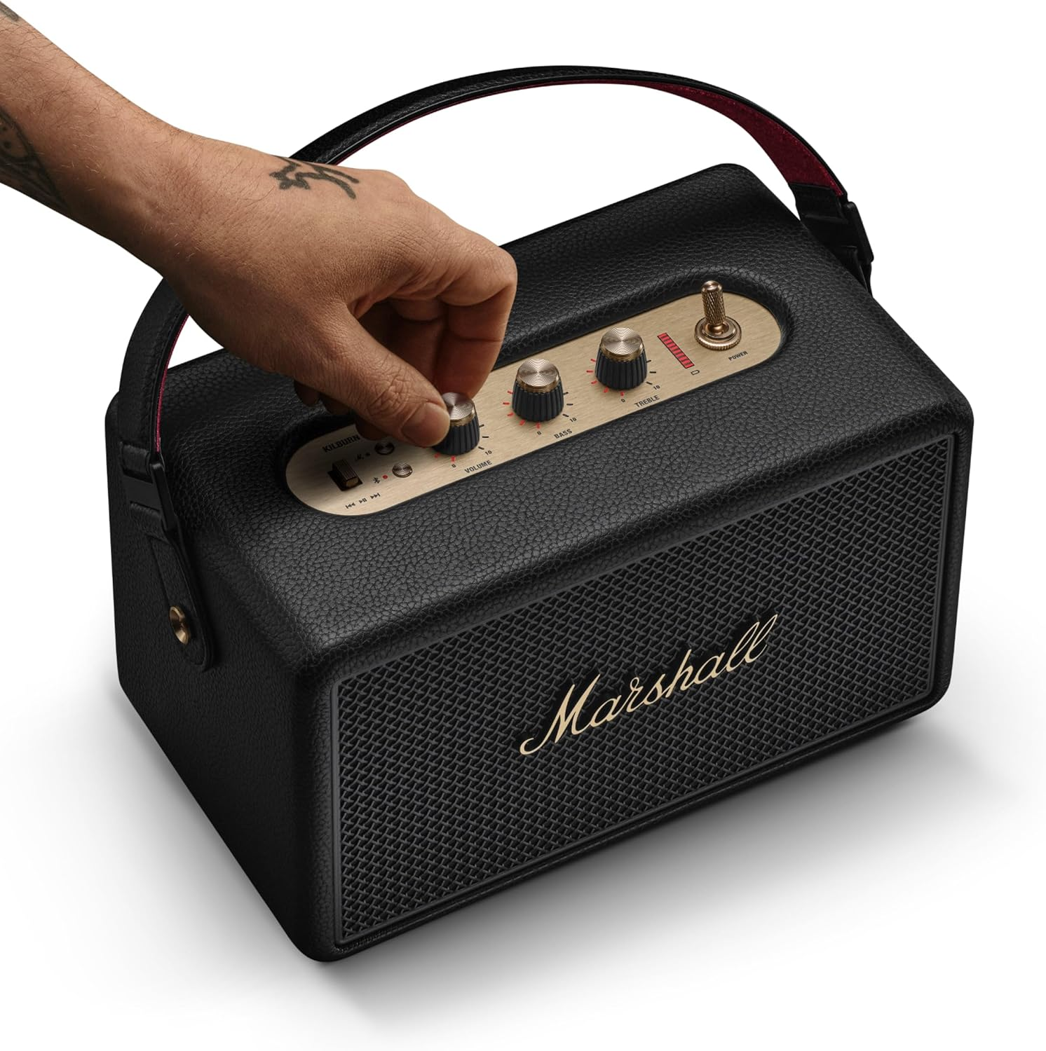 Marshall Kilburn III Portable Bluetooth Speaker - Black & Brass - Black  Brass image number 2