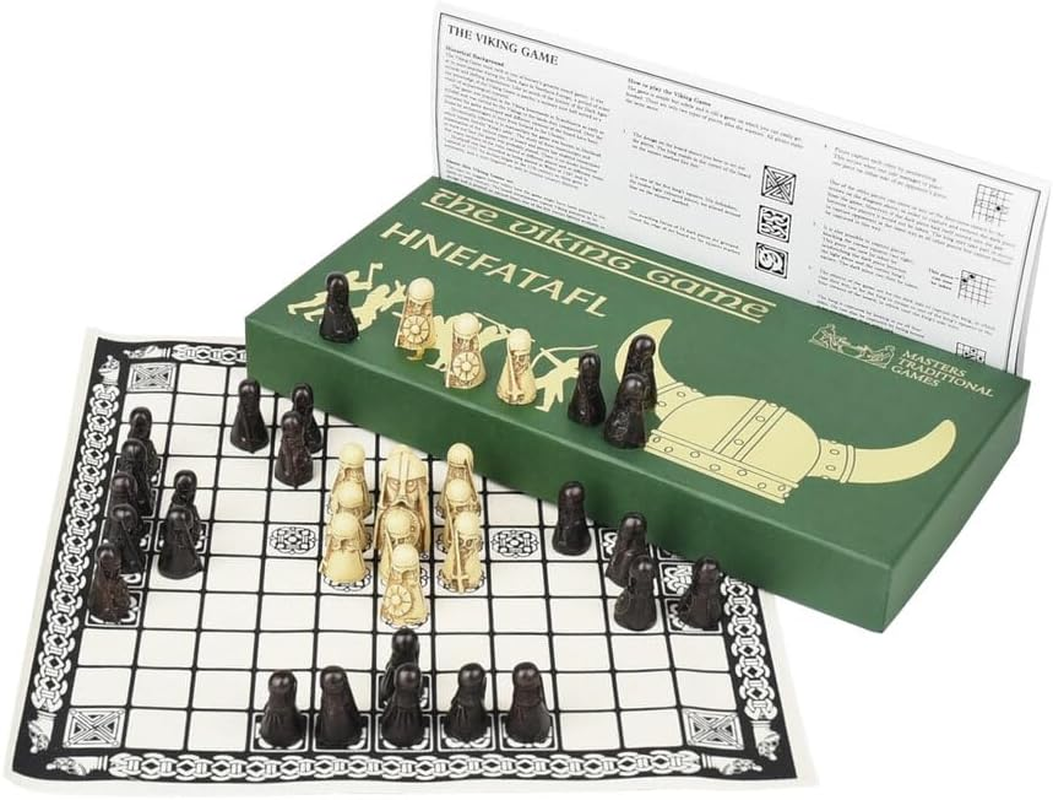 Hnefatafl Board Game - Viking Chess Set - the Masters Edition with Cloth Board and Detailed Resin Pieces - Two Player Strategy Board Game image number 3