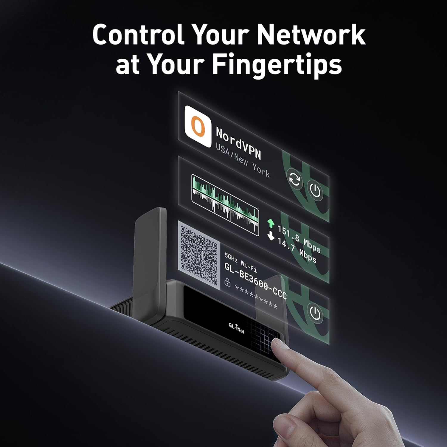 Gl.Inet GL-BE3600 (Slate 7) Portable Travel Router, Pocket-Sized Dual-Band Wi-Fi 7 Travel Gigabit Router, Openvpn & Wireguard for Public & Hotel Wi-Fi Use, Suitable for Business/Cruise/Rv/Plane/Hotel image number 4