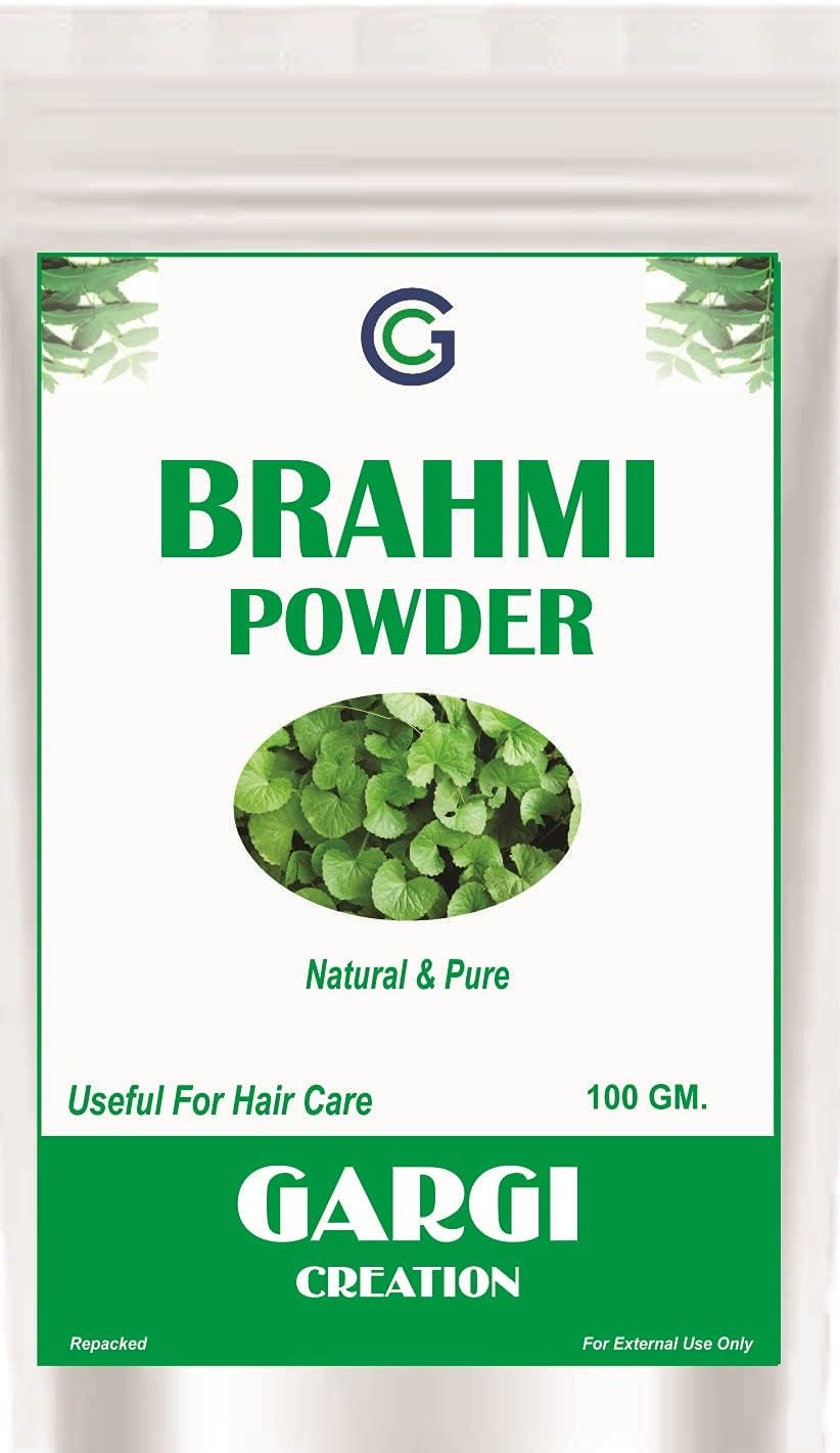 GARGI CREATION PURE BRAHMI POWDER for HAIR CARE PACK of 100 GRAMS.