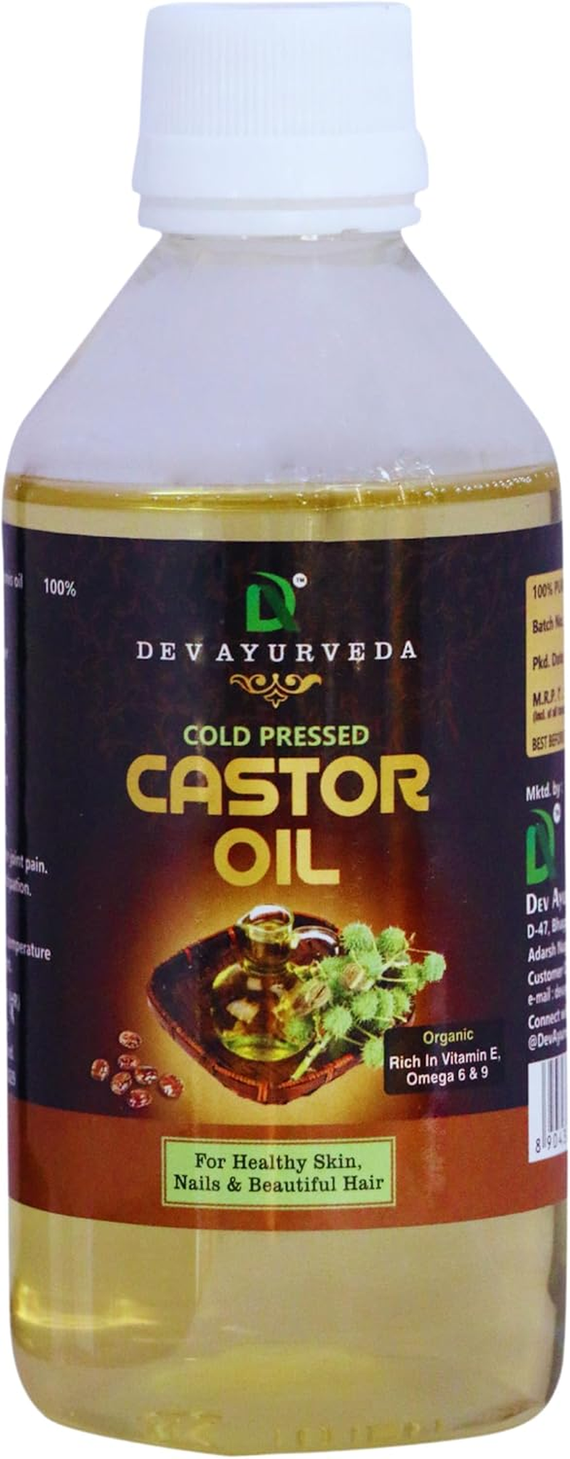 Pure Castor Oil Therapeutic Grade 200ML. (100% Cold Pressed) image number 2