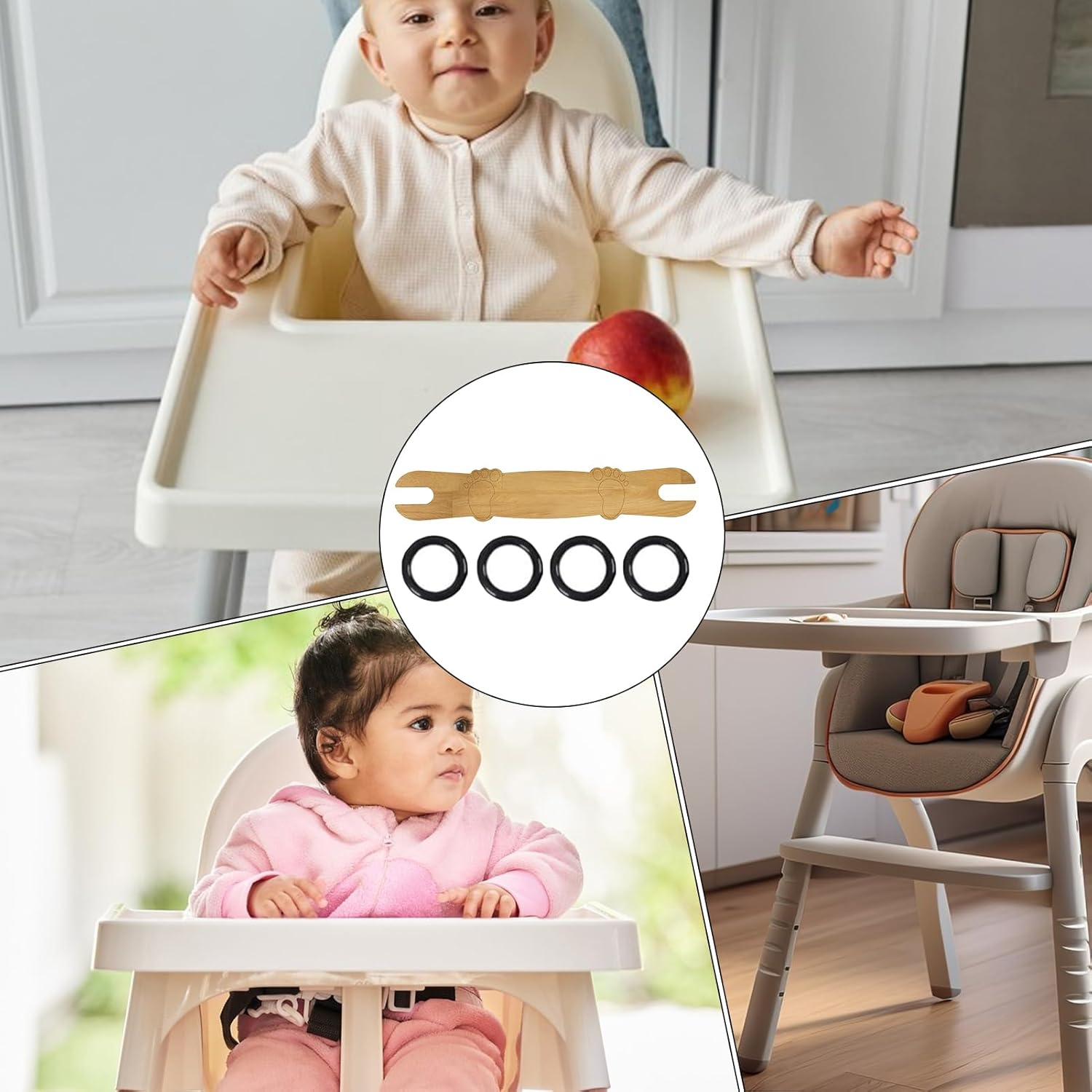 High Chair Foot Rest, Adjustable Non-Slip Baby Highchairs Footrest, Universals Foot Rest Highchair Accessories for Antilo P and Most High Chair - 01 image number 2