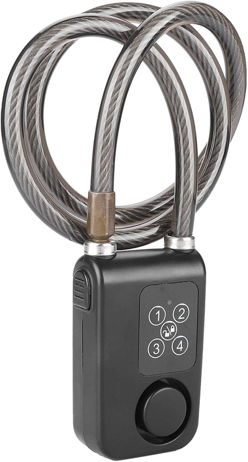 Intelligent Bicycle Lock, Anti-Theft Bicycle Alarm Lock 110Db Universal Security Alarm Lock Waterproof Alarm Cable Lock image number 6