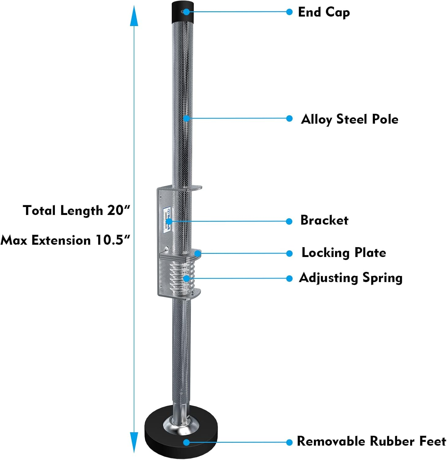 Tougher Ladder Leveler Pair,Ladder Accessories Tools Working on Stairs, Adjustable Ladder Leveler for Stable Platform and Ground Level for All Surfaces-Standard Version （20"） image number 1