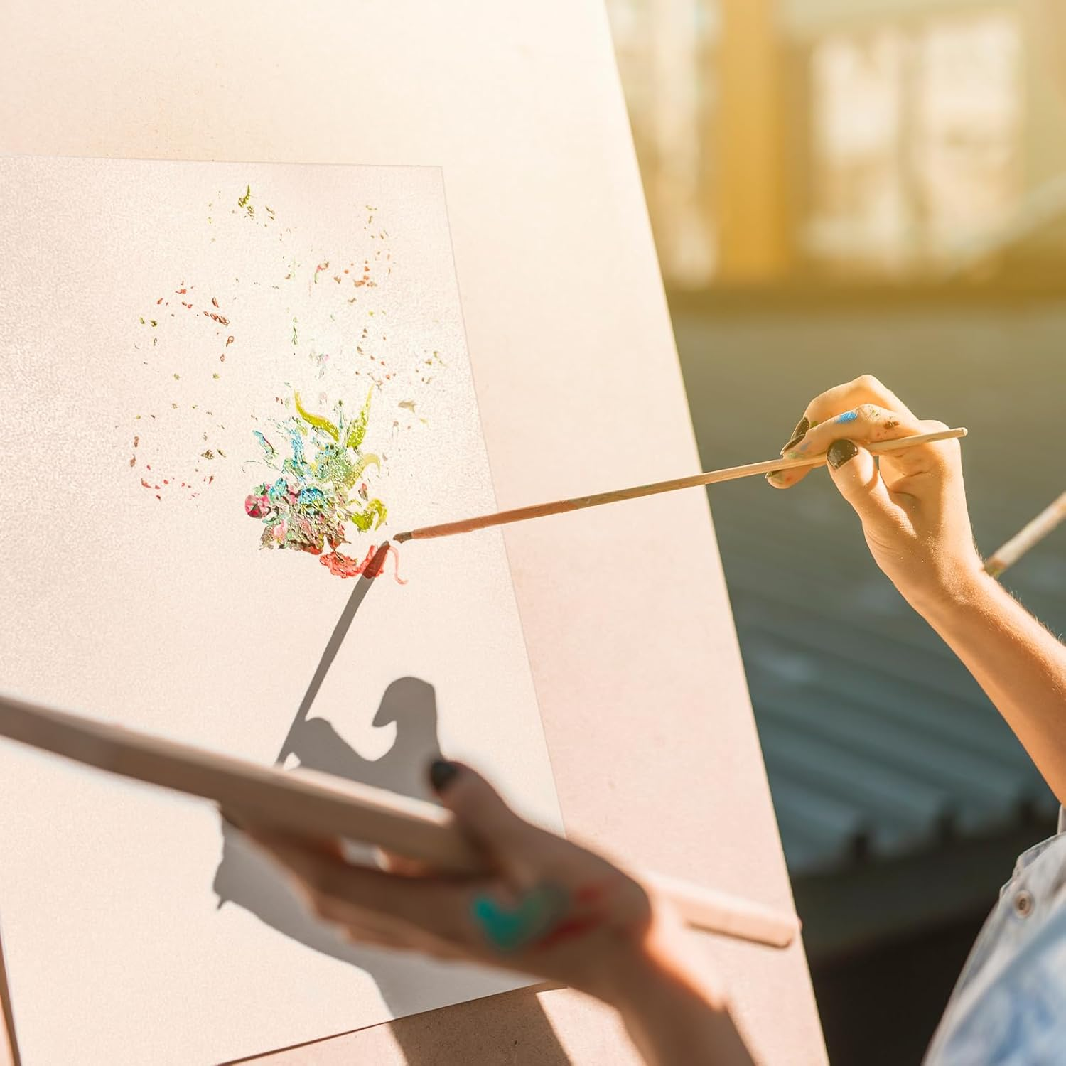 NILLOS A4 Sparkly Paper, 25 Sheets Glitter Cardstock Paper for DIY Projects, Card Making (25 Colors, 250 GSM) image number 6