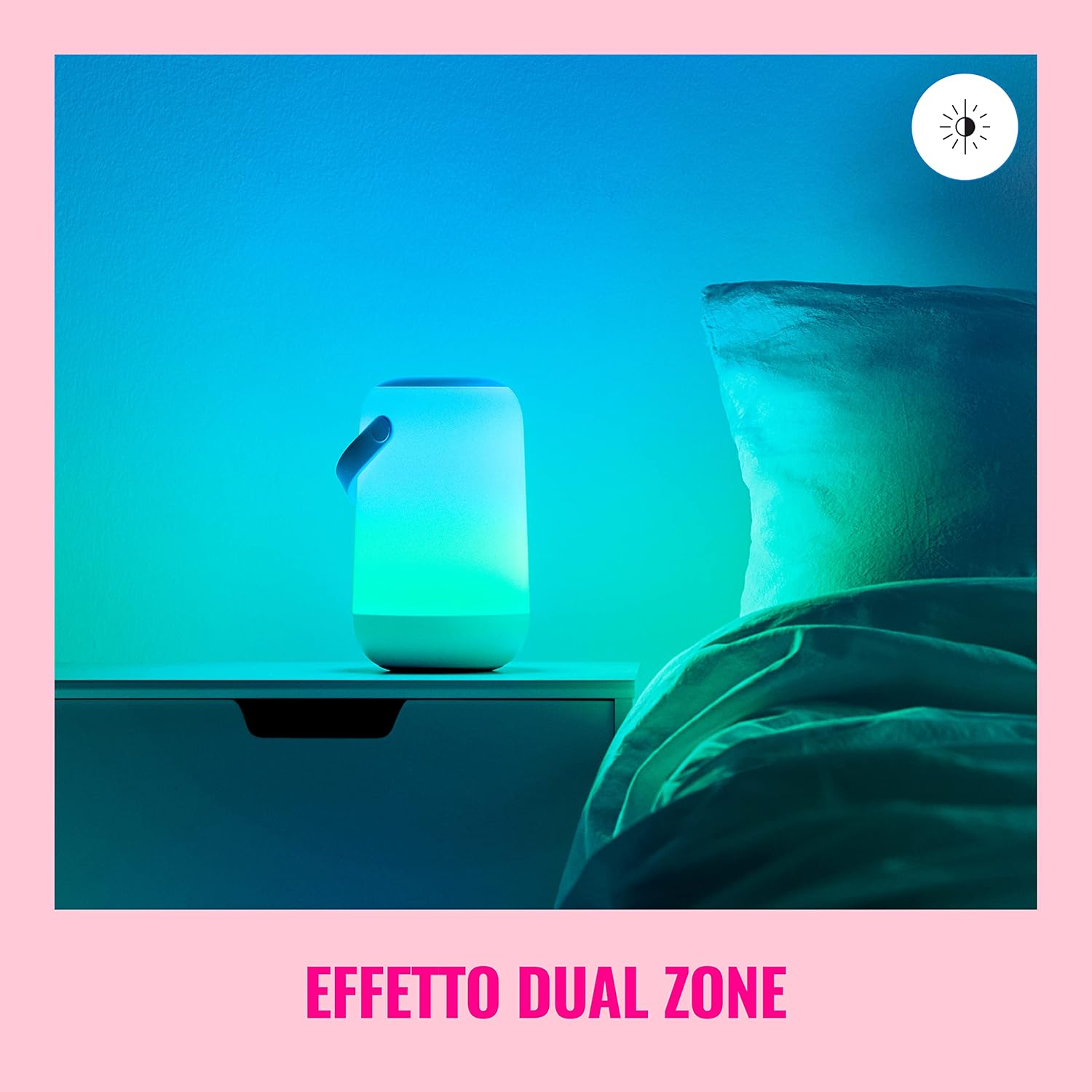 Wiz Tunable White and Colour Mobile Table Lamp, Portable LED Light with 16 Million Colours or Warm to Cool White Dimmable Light, Smart Light Control via Wifi by Voice/App, White