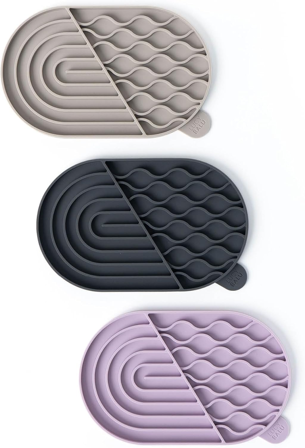 Lucybalu&reg; Lick Mat for Cats, Cat Licking Mat, Slow Feeder for Cats, Cat Licking Mat Made of Food-Grade Silicone, Silicone Mat for Licking for Cats, Anthracite