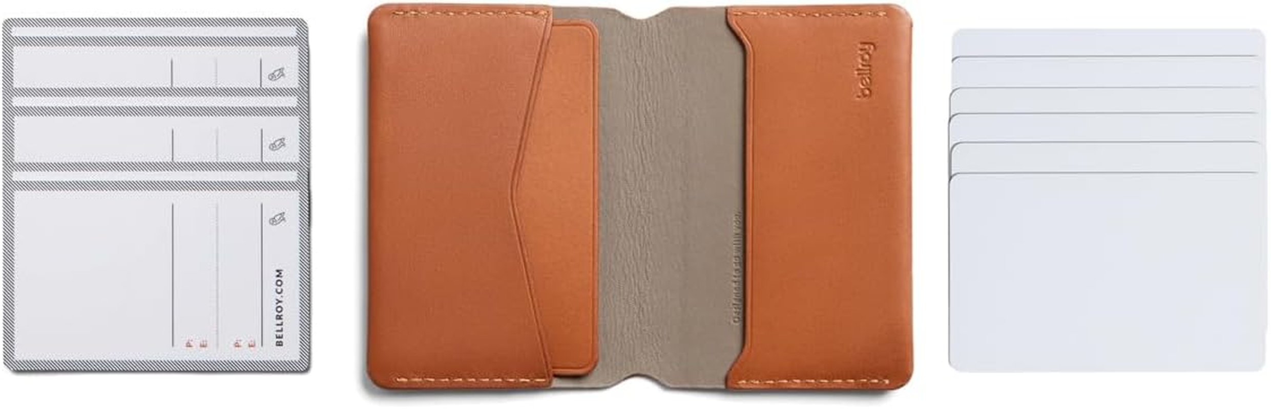 Bellroy under Cover (Slimline Leather Card Wallet/Holder with Card Storage, Quick Access Slot, plus Space for Folded Bills) - Caramel - Black image number 7