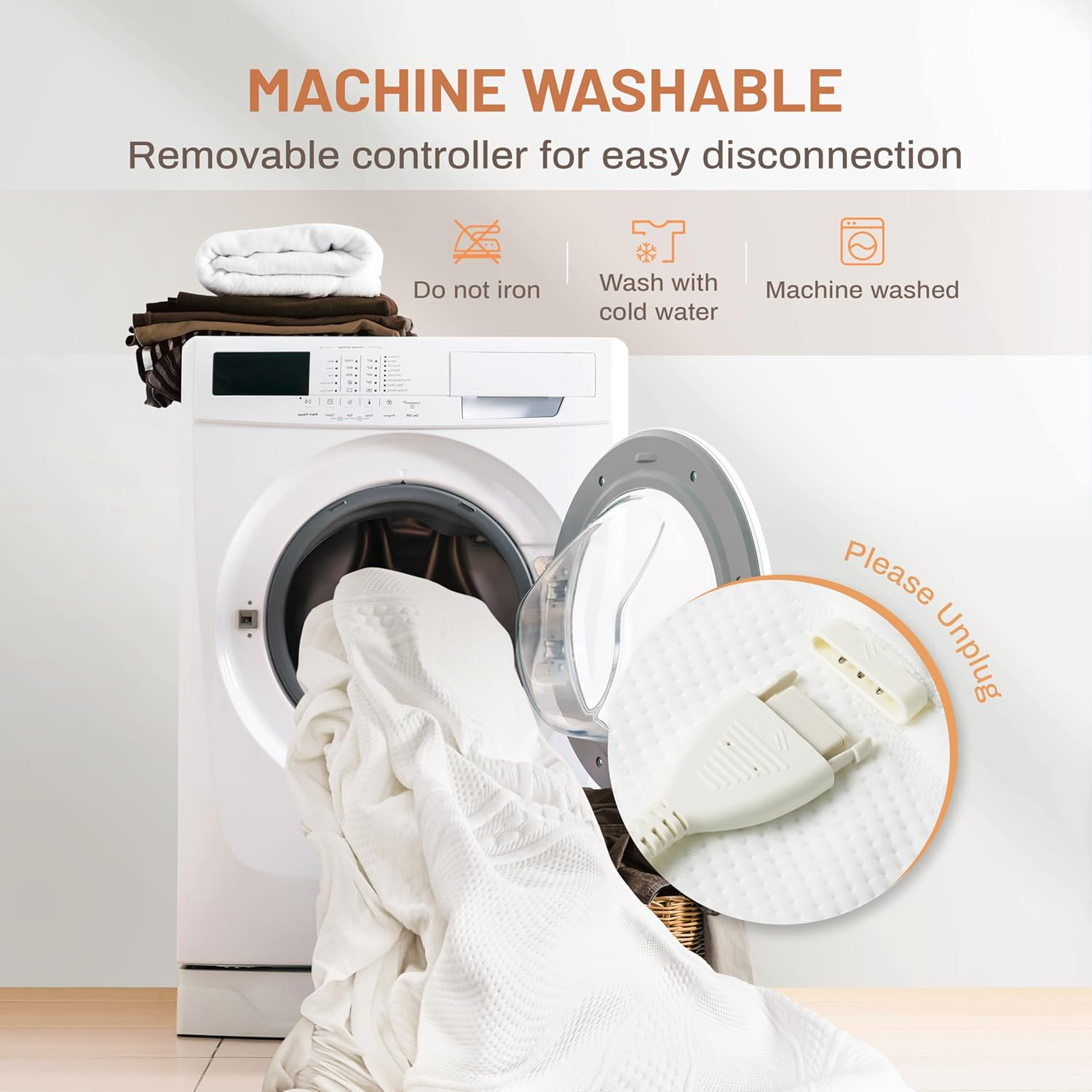 TEXCITING Electric Blanket King Size - Heated Underblanket Dual Control with 6 Heat Setting & 10 Hour Auto Off, Machine Washable,Saa Certified -King image number 5