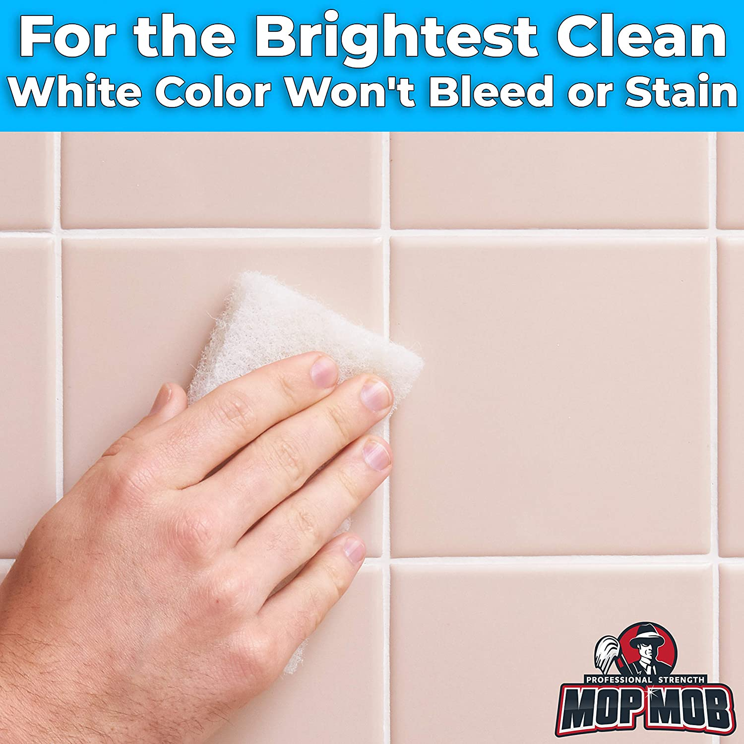 Non-Scratch, Super Long-Lasting Scrubbing Pad 5 Pk, 10X4.5In. Best Reusable Multipurpose Scouring Sponge for Home Surfaces. Perfect Pro Grade Multi-Surface Scrubber Pads for Light-Duty Indoor Cleaning image number 4