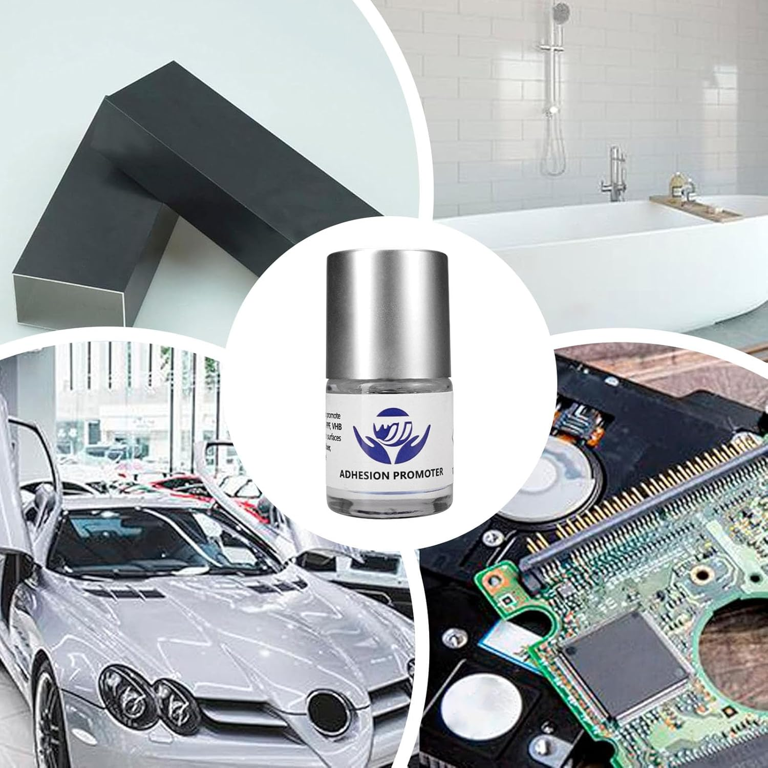 Adhesive Promoter - 10Ml Repair Adhesion Promoter - Tape Primer Increase, Adhesion Instant Automotive Tape Primer, Lasting-Adhesion Promoter for Wall image number 3