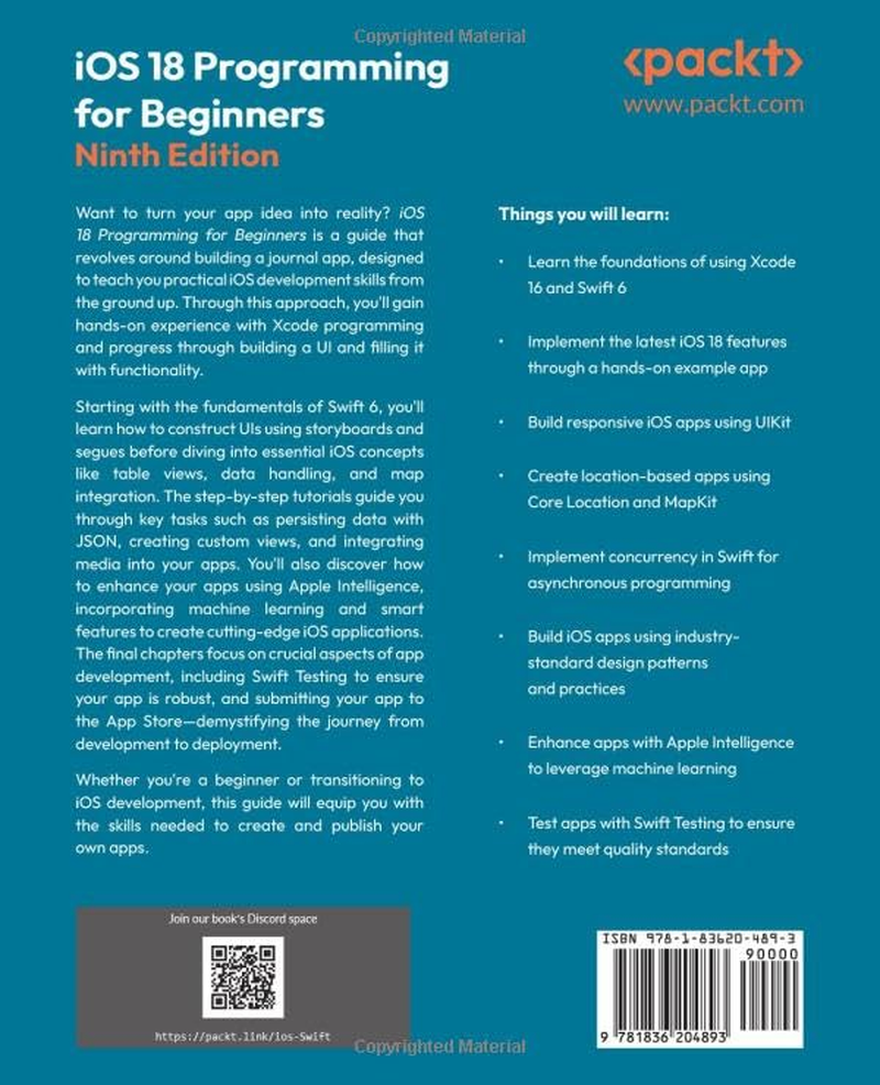 Ios 18 Programming for Beginners: Learn Ios Development with Swift 6, Xcode 16, and Ios 18 - Your Path to App Store Success