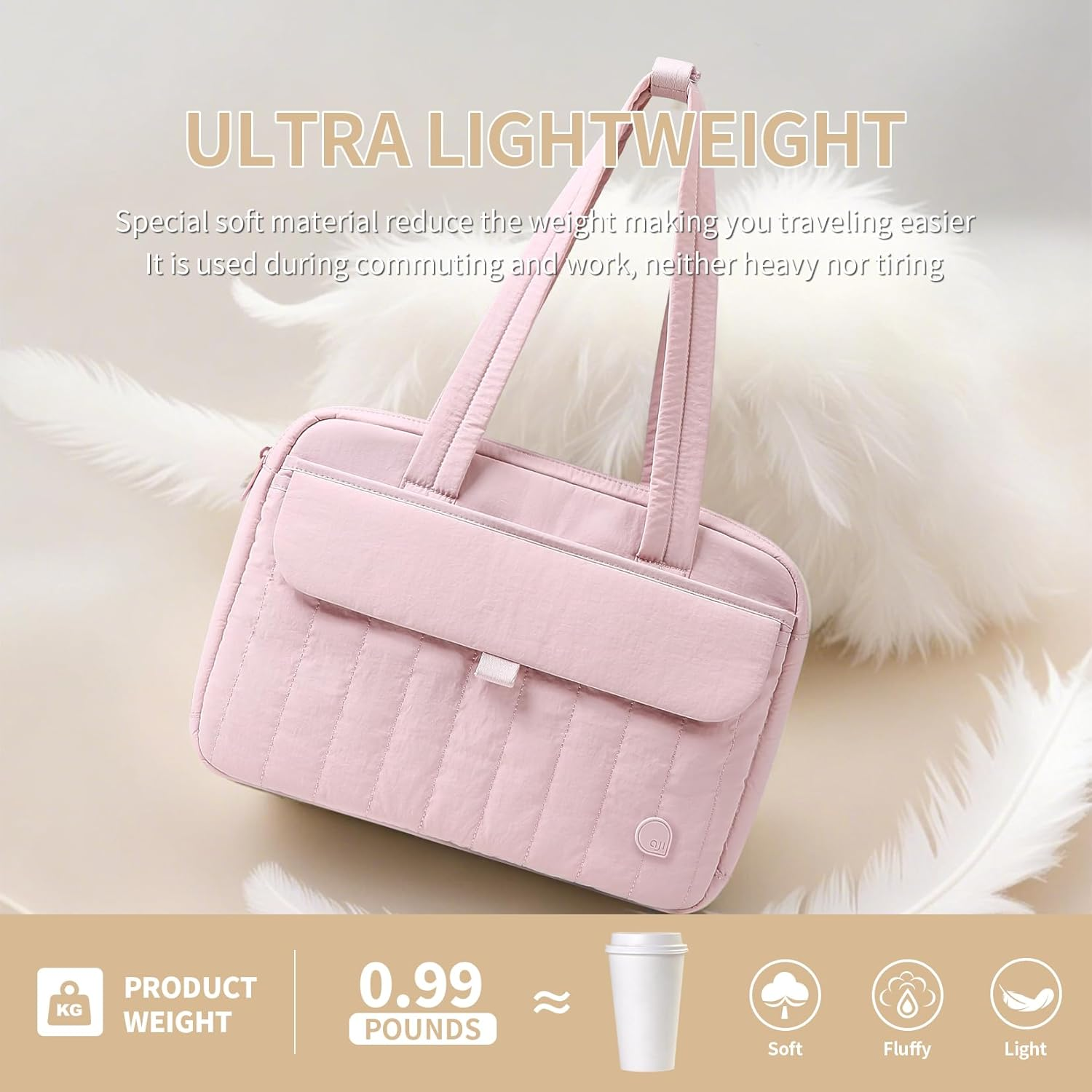 AJI Laptop Bag Laptop Sleeve: Laptop Bag Women Fit 14/16 Inch - Laptop Case Shoulder Bag for Women Lightweight Water-Resistant Laptop Protection for Travel Work Leisure