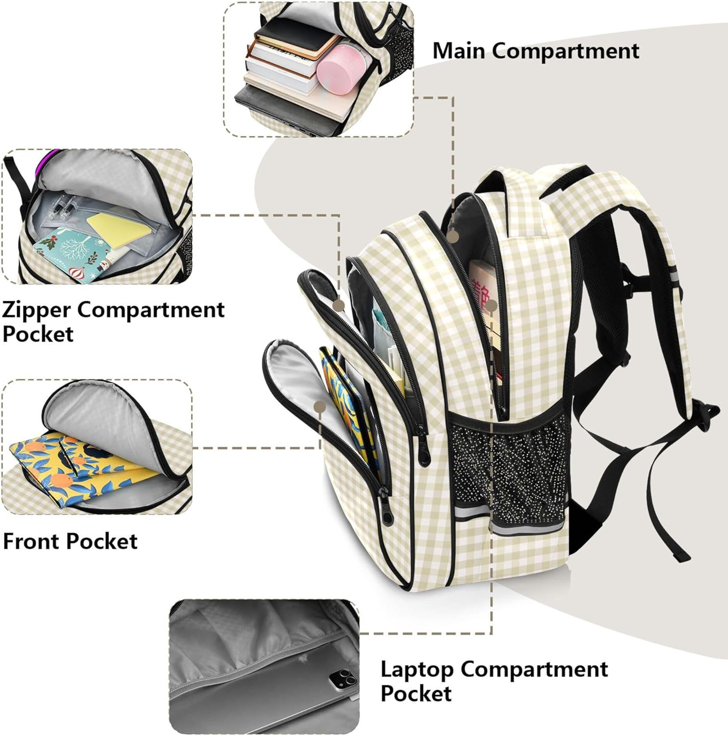 Cute School Backpack for Girls Boys Students Student Bookbag Teen Boys Travel Daypacks image number 4