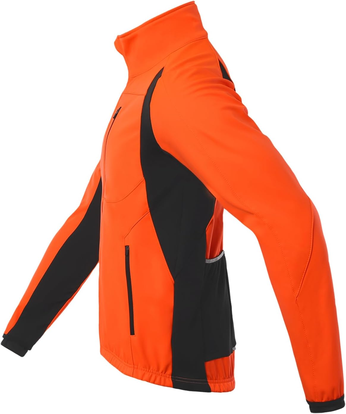 BERGRISAR Winter Cycling Jacket for Men Softshell Windproof Thermal Fleece Bike Clothing Running Jacket Windbreaker image number 5