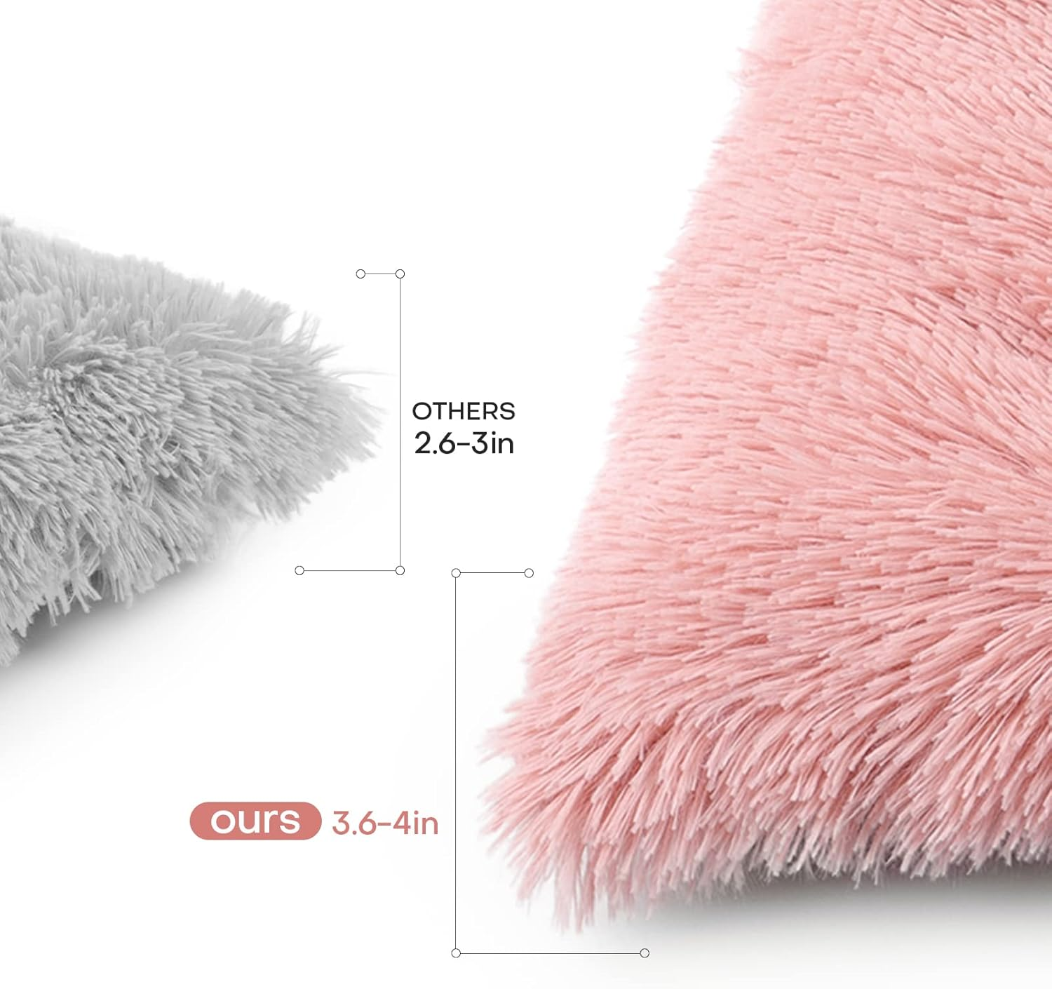 Lucky Monet Small Dog Beds 24" X 18", Fluffy Calming Dog Bed Washable Dog Crate Mat Plush Rectangle Pet Bed with Anti-Slip Backing, Long Plush Pet Beds for Dogs Cats Puppies